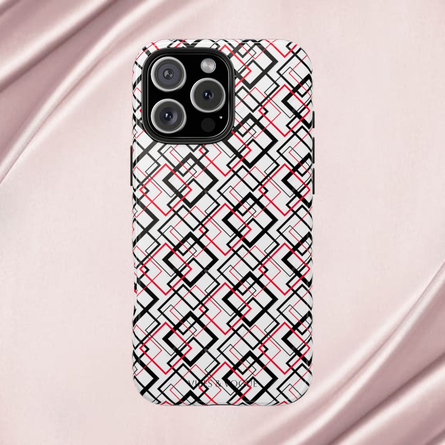 Stylish Geometric Tough Phone Case - Modern Design for Trendsetters
