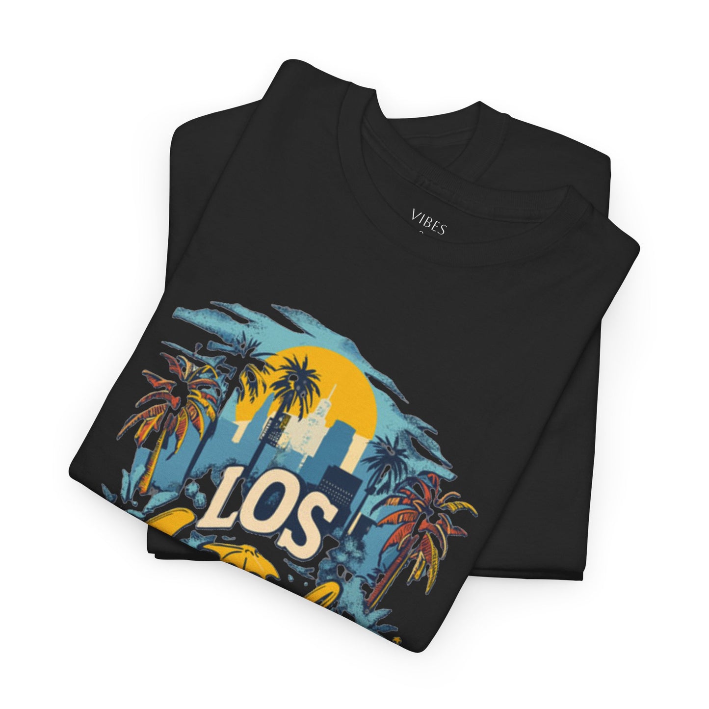 Los Angeles Sunset Unisex Heavy Cotton Tee - Casual Comfortable Streetwear