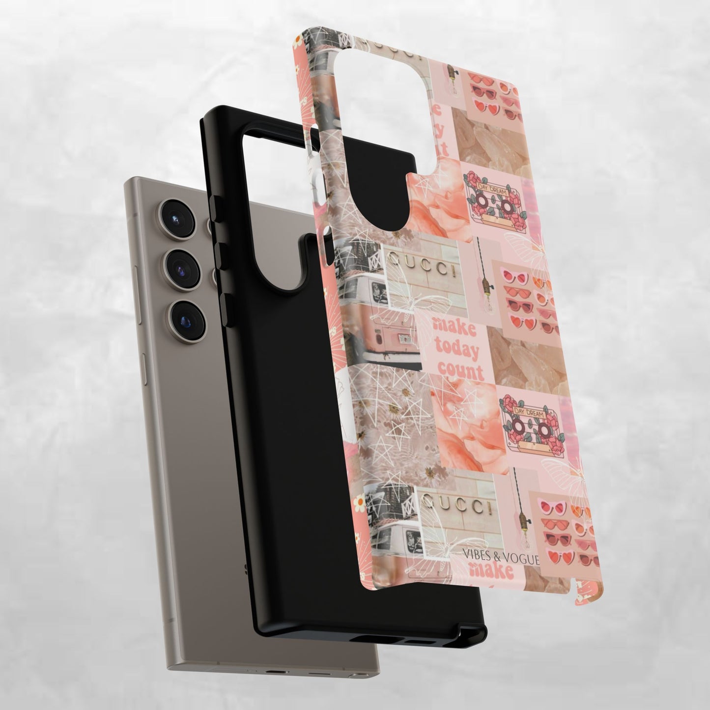 Stylish Phone Case for Trendsetters, Customizable Smartphone Cover, Vibes & Vogue Design, Floral Aesthetic Gift, Unique Tech Accessory