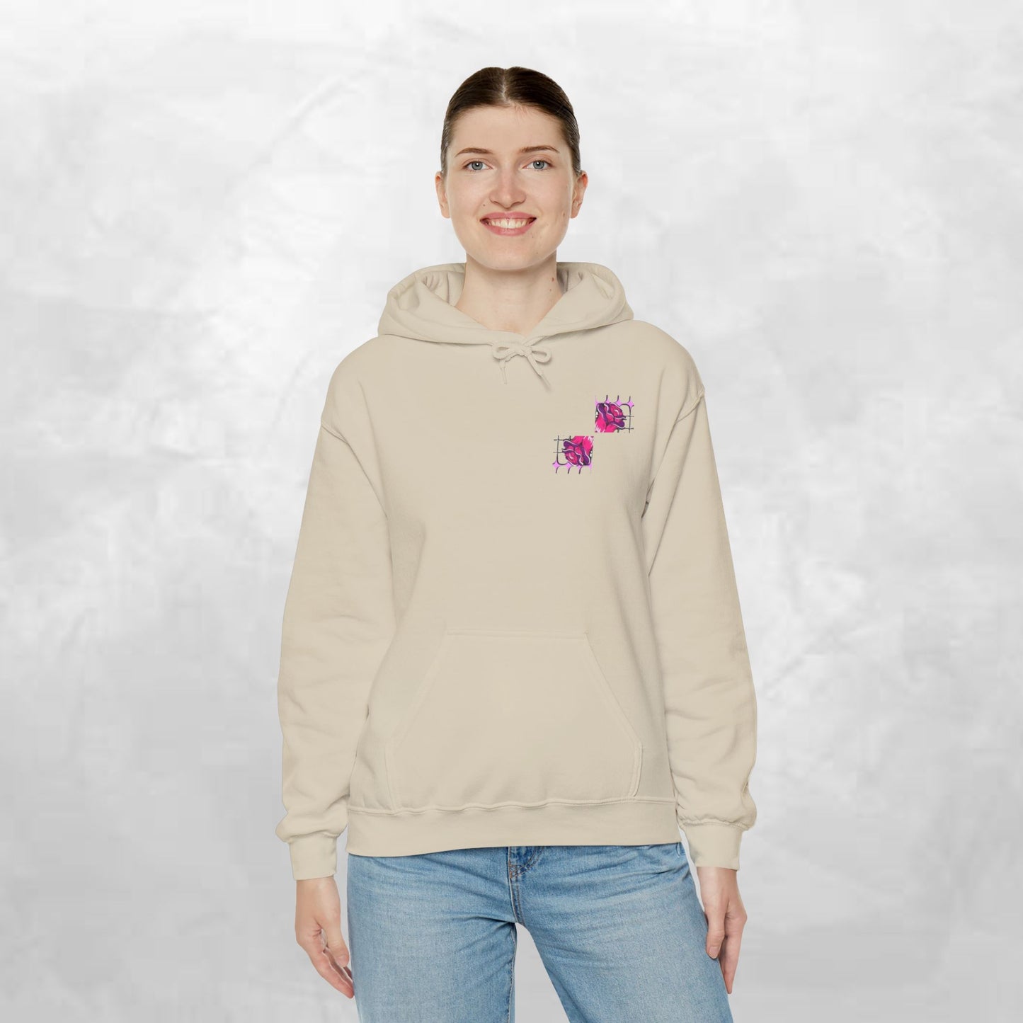 Intuitive Blooms Hoodie, Cozy Sweatshirt, Artistic Apparel, Unique Gift, Comfortable Fashion