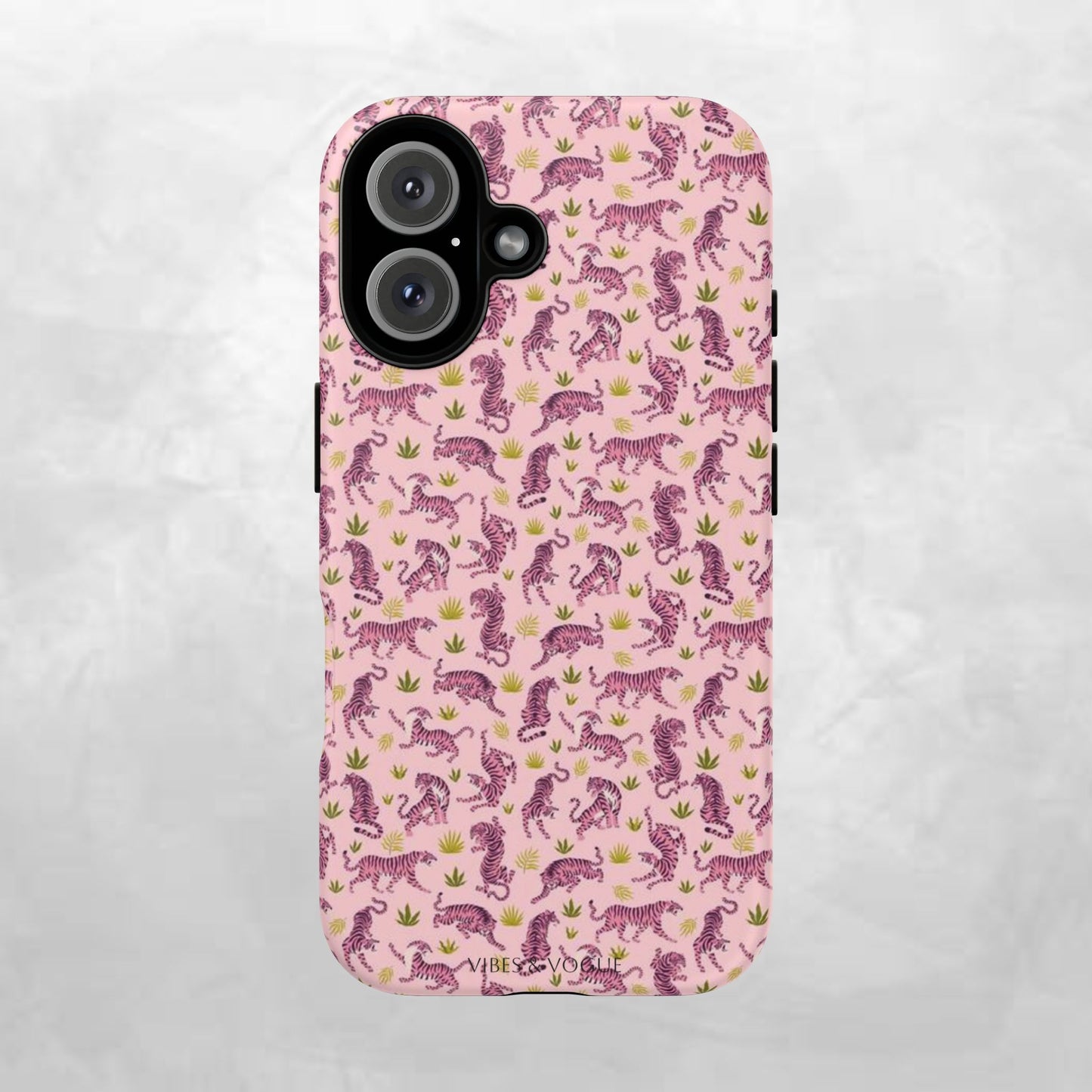 Pink Tiger Pattern Phone Case - Tough Cases