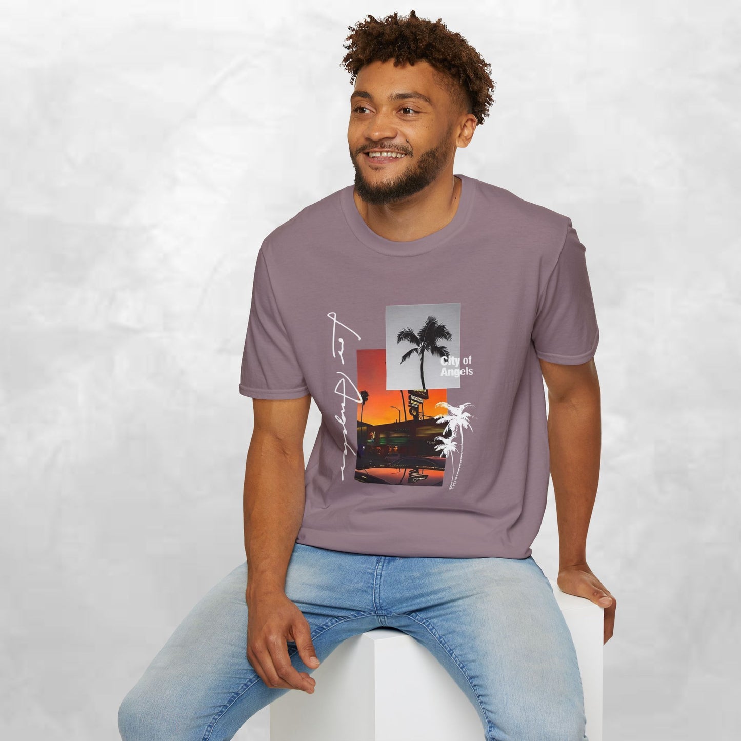 T-Shirt — Tropical Sunset Los Angeles Palm Tree Tee