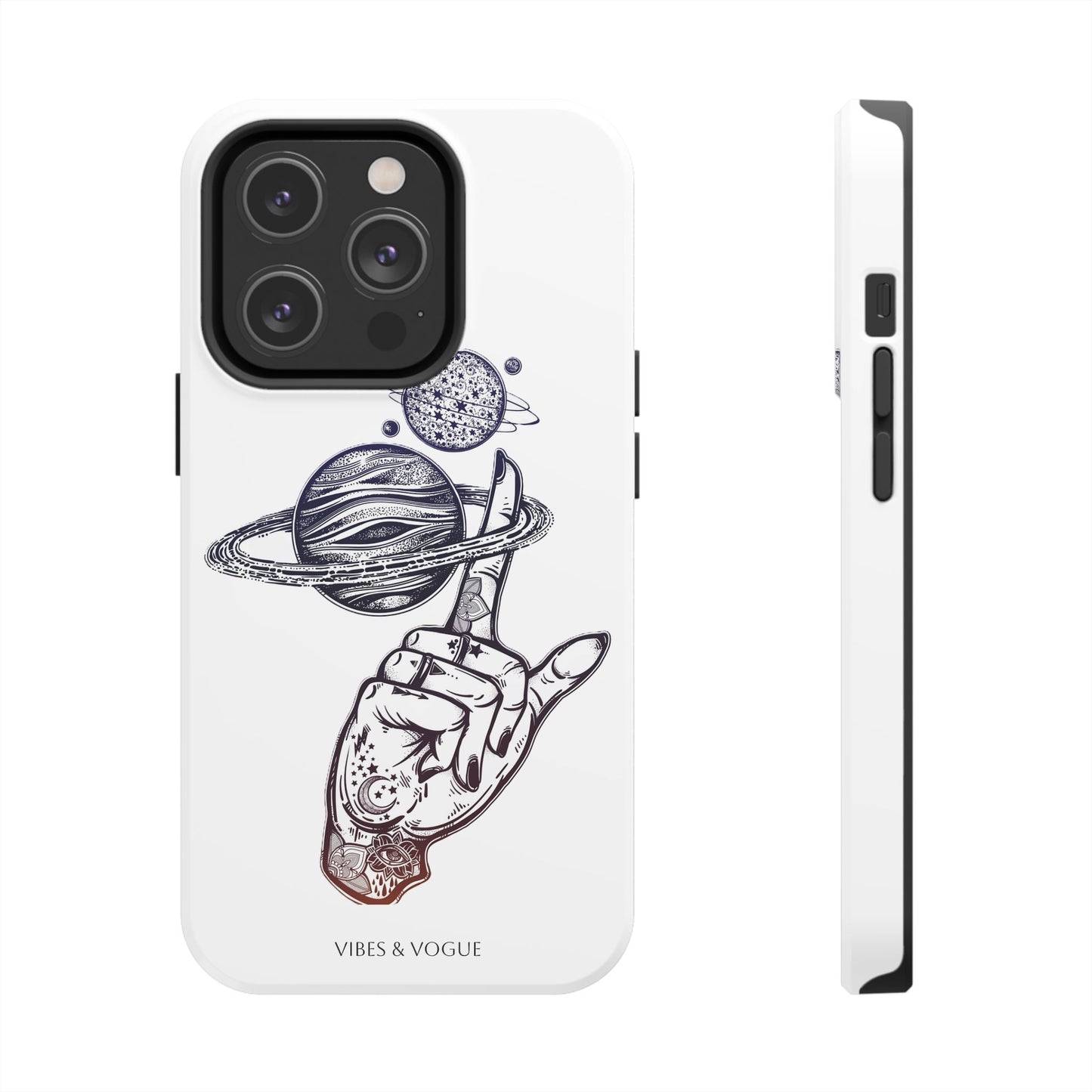 Cosmic Tattoo Phone Case, Unique Galaxy Cell Phone Cover, Gift for Astronomers, Trendy Space Phone Protector, Birthday and Holiday Gift