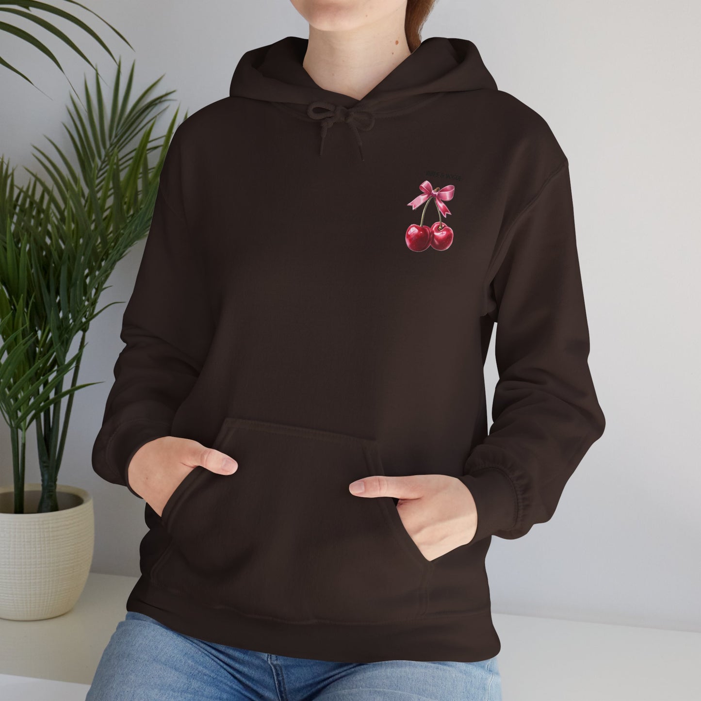 Cherry Bow Unisex Hoodie - Sweet, Cozy Style for Spring, Casual Wear, Gift for Birthdays, Summer Fun, Festival Fashion