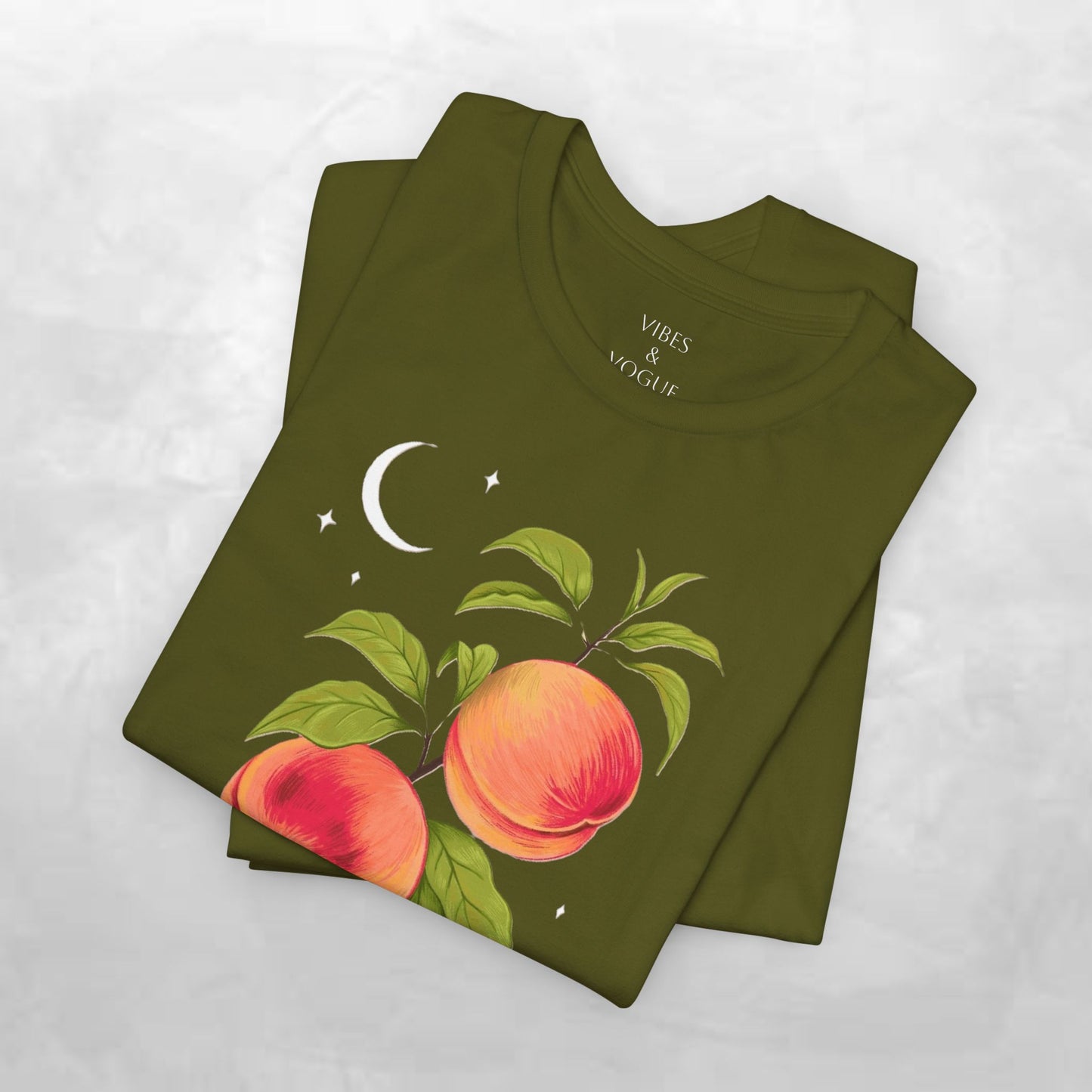 Peachy Summer Vibes Tee - Unisex Jersey Short Sleeve Shirt, Casual Wear, Gift for Her, Summer Fashion, Peach Design, Birthday Gift