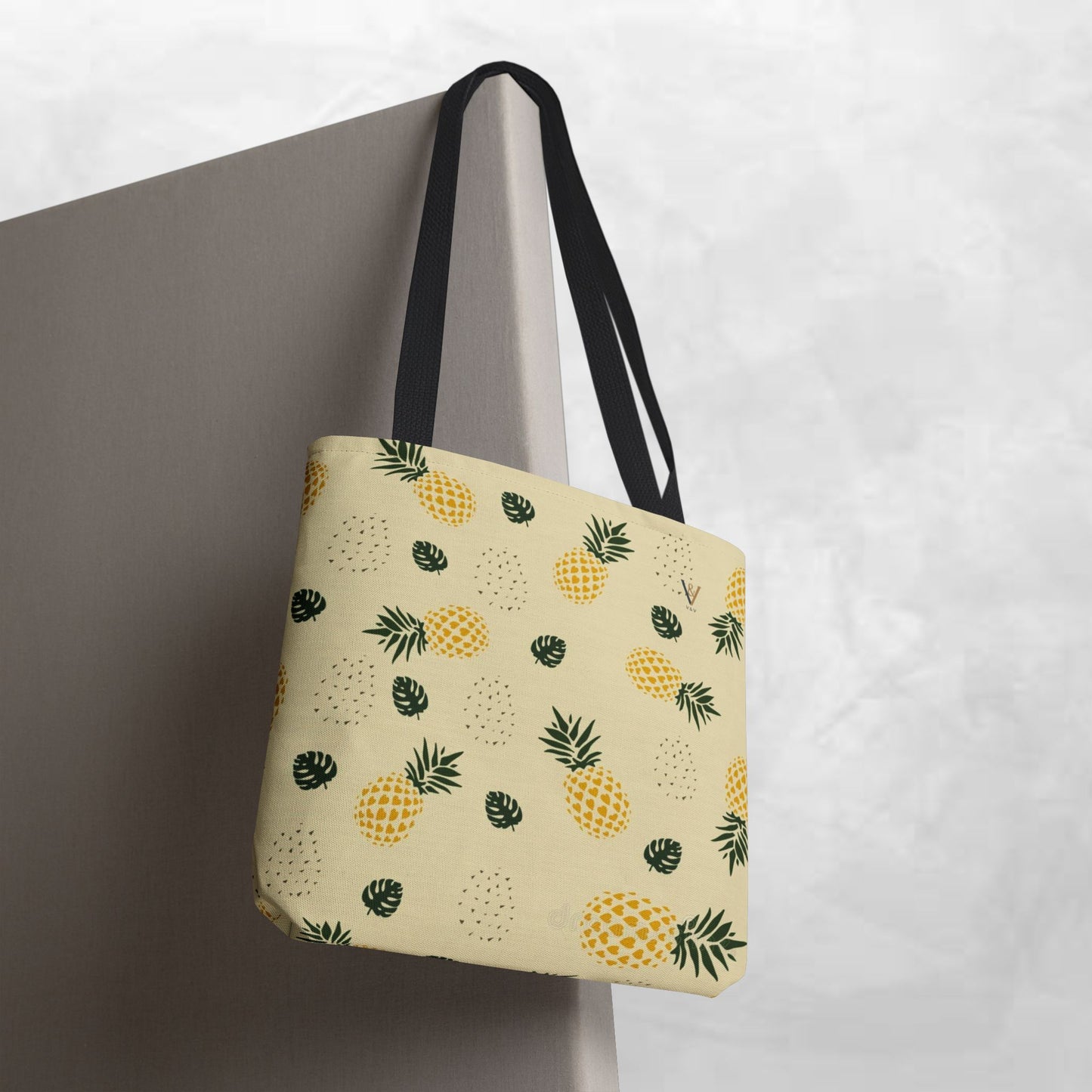 Pineapple Print Tote Bag, Eco-Friendly Carryall, Beach Bag, Summer Vibes, Gift for Her, Reusable Shopper