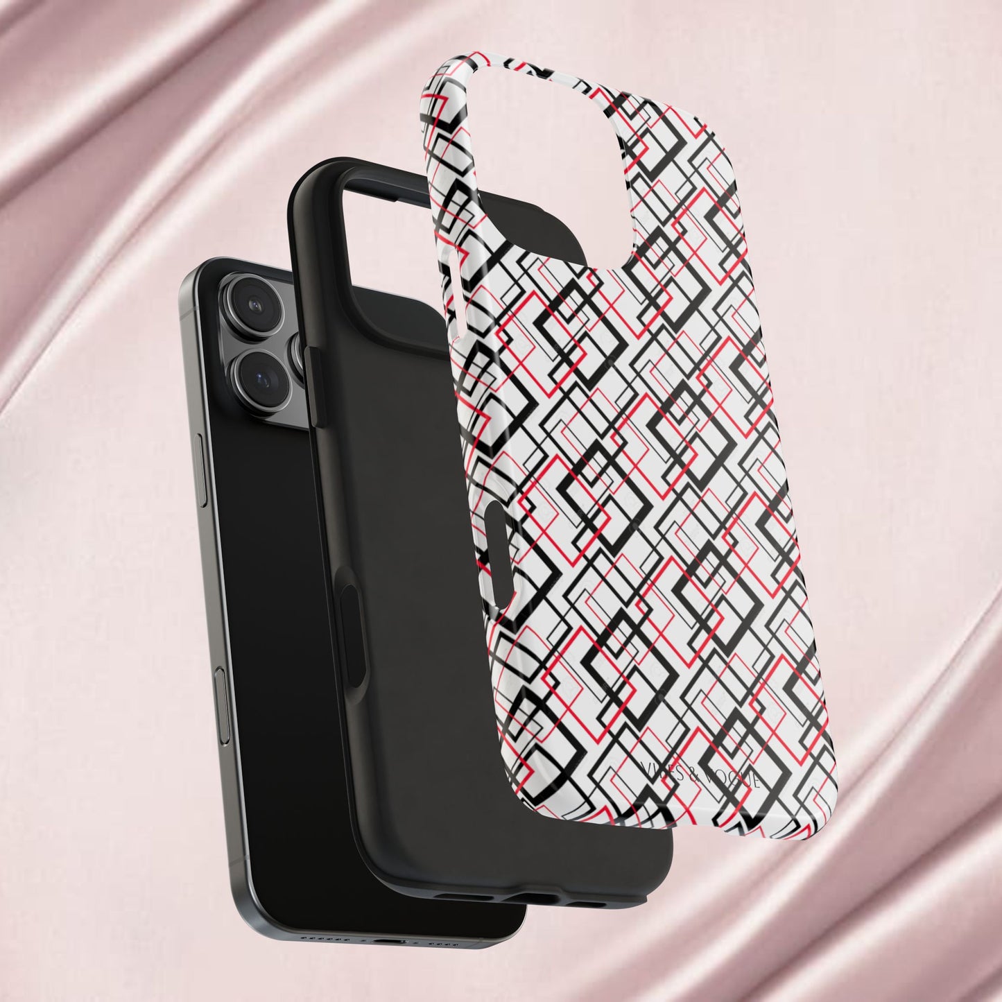 Stylish Geometric Tough Phone Case - Modern Design for Trendsetters