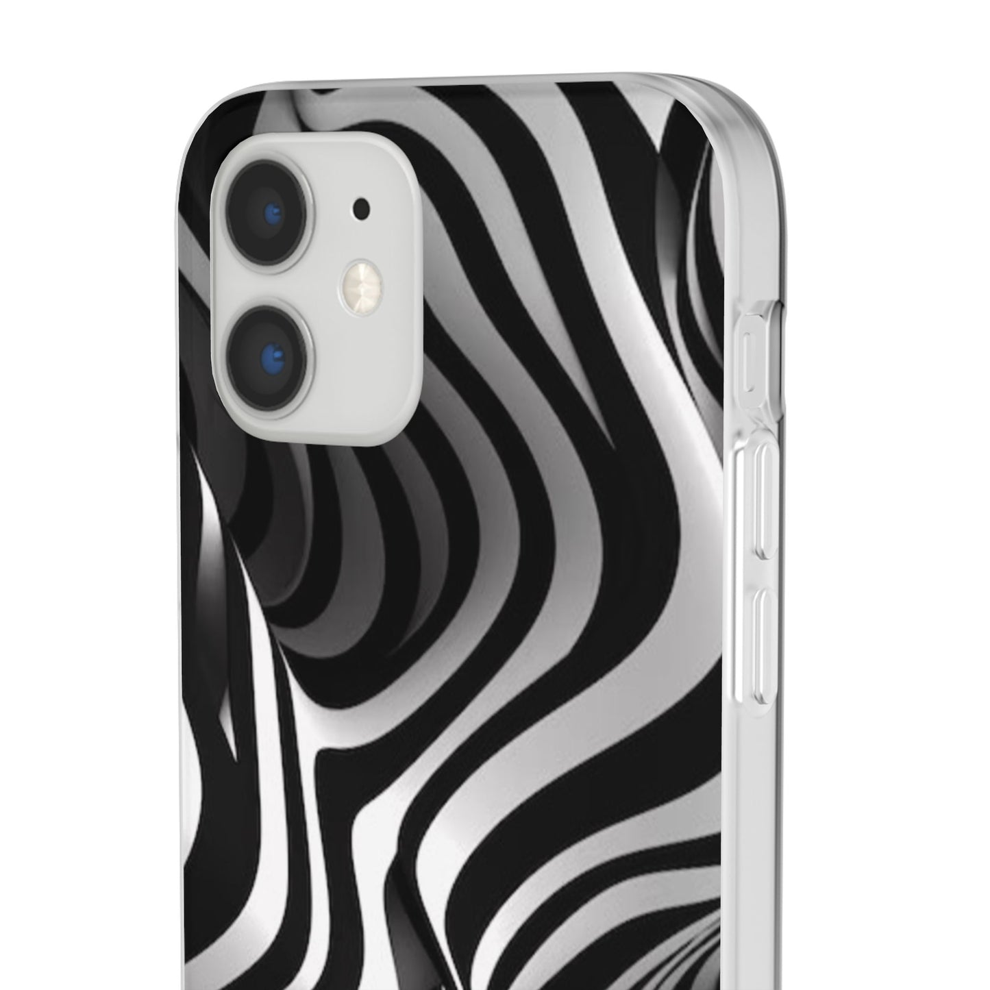 Stylish Phone Cases, Trendy Flexi Cases for iPhone, Black and White Art Case, Gifts for Him/Her, Phone Accessories, Unique Design
