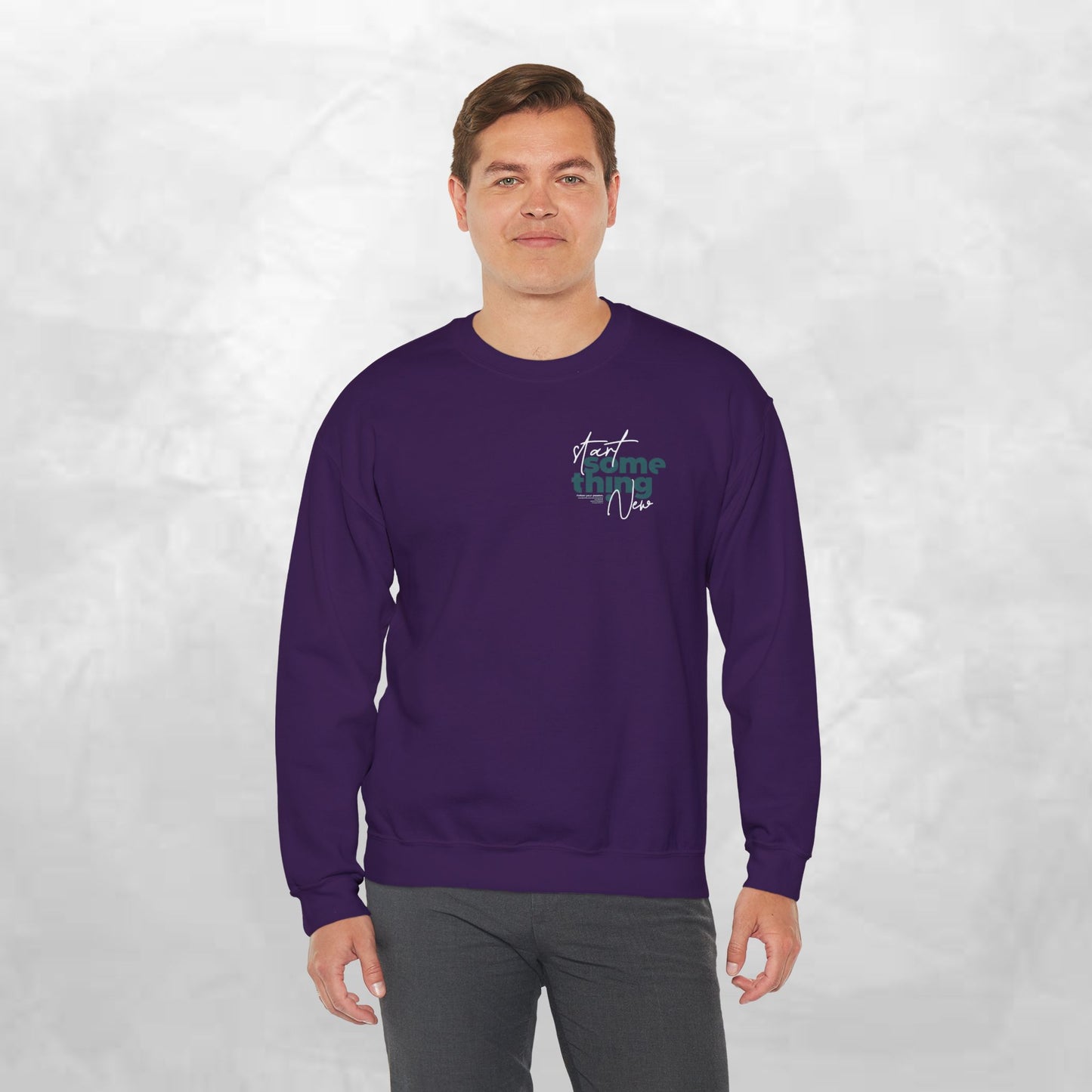 Minimal 'Do Something' Crewneck Sweatshirt