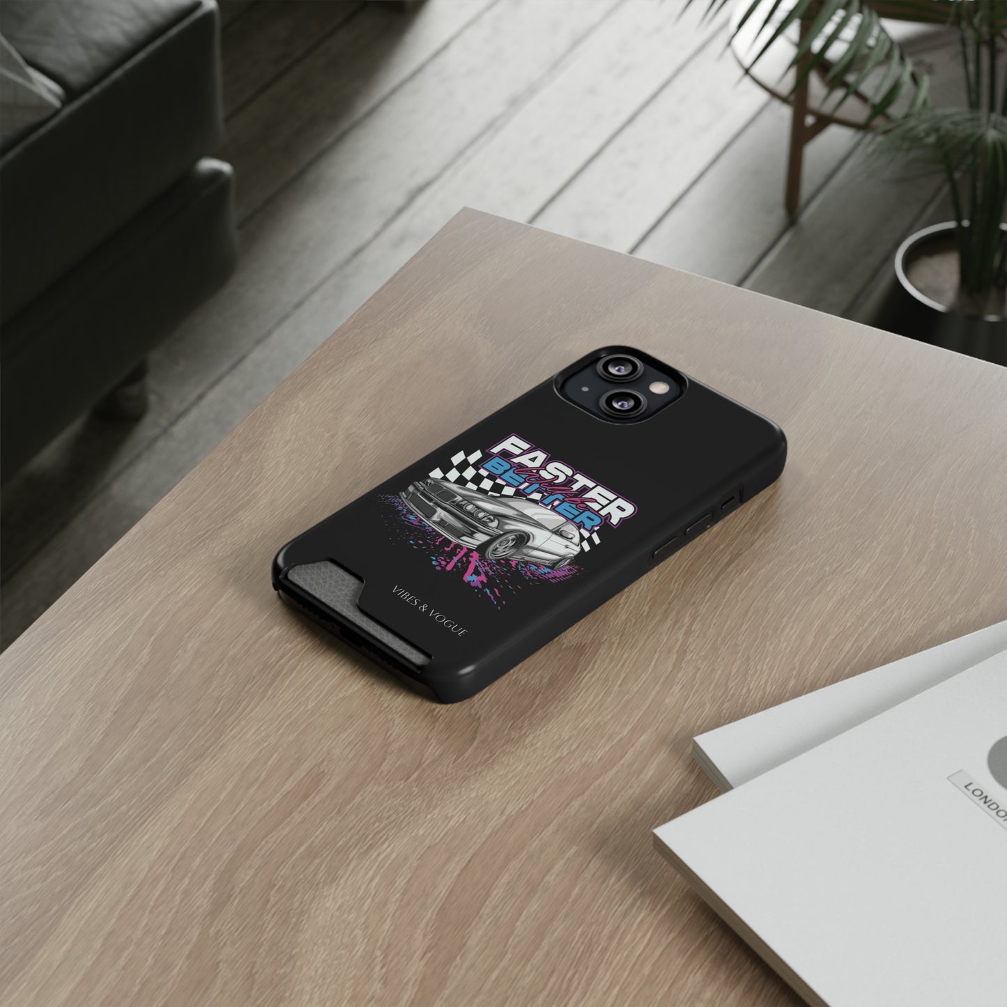 Racer Phone Case with Card Holder - Fast & Furious Motif