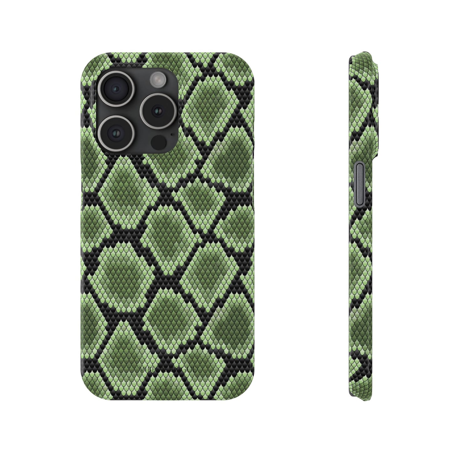Sleek Green Snake Skin Slim Phone Case - Stylish & Protective for All Occasions