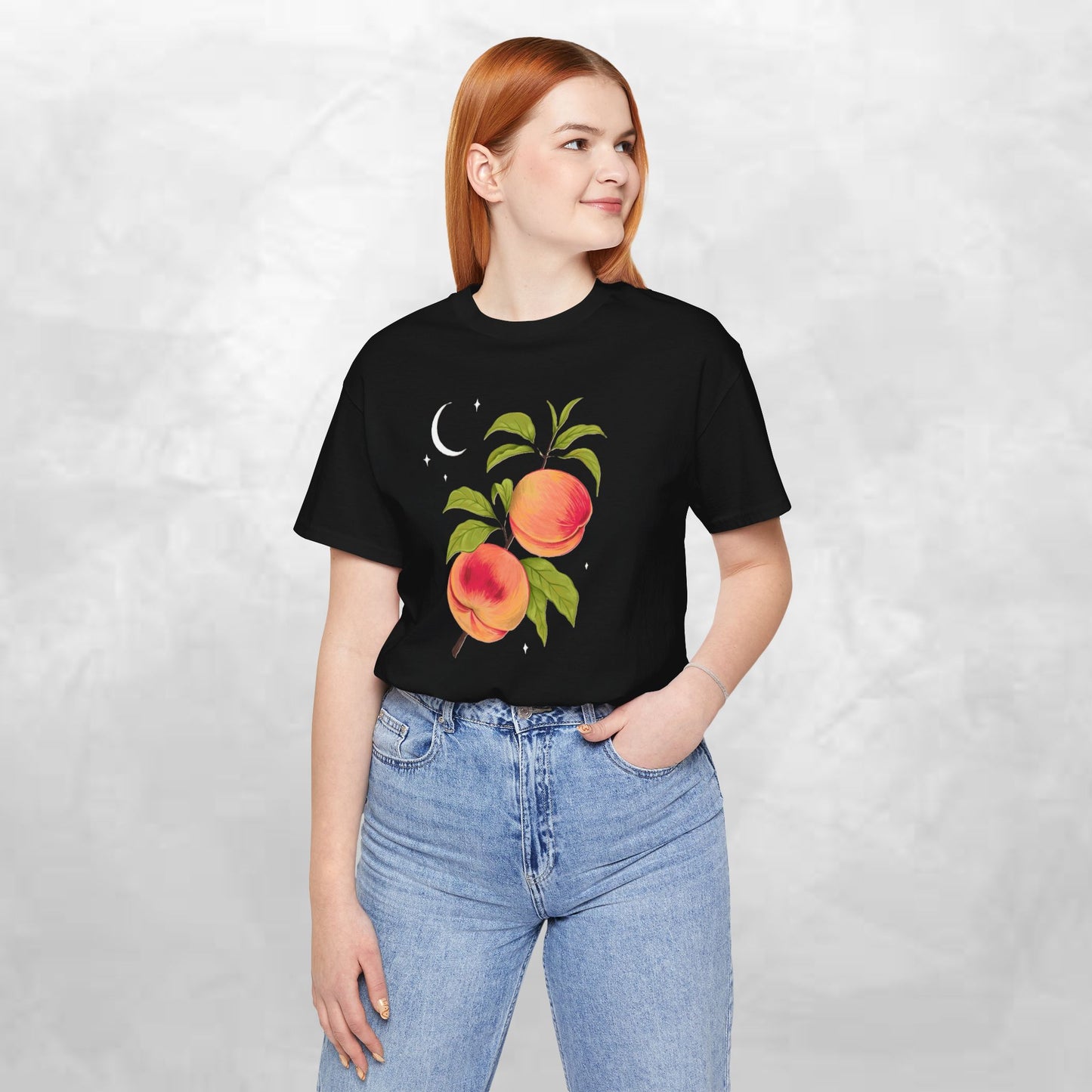 Peachy Summer Vibes Tee - Unisex Jersey Short Sleeve Shirt, Casual Wear, Gift for Her, Summer Fashion, Peach Design, Birthday Gift