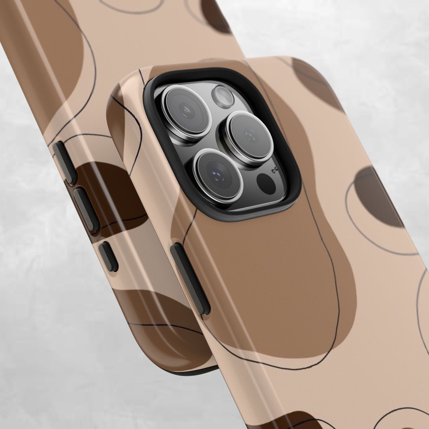 Abstract Brown Cowhide Tough Phone Case