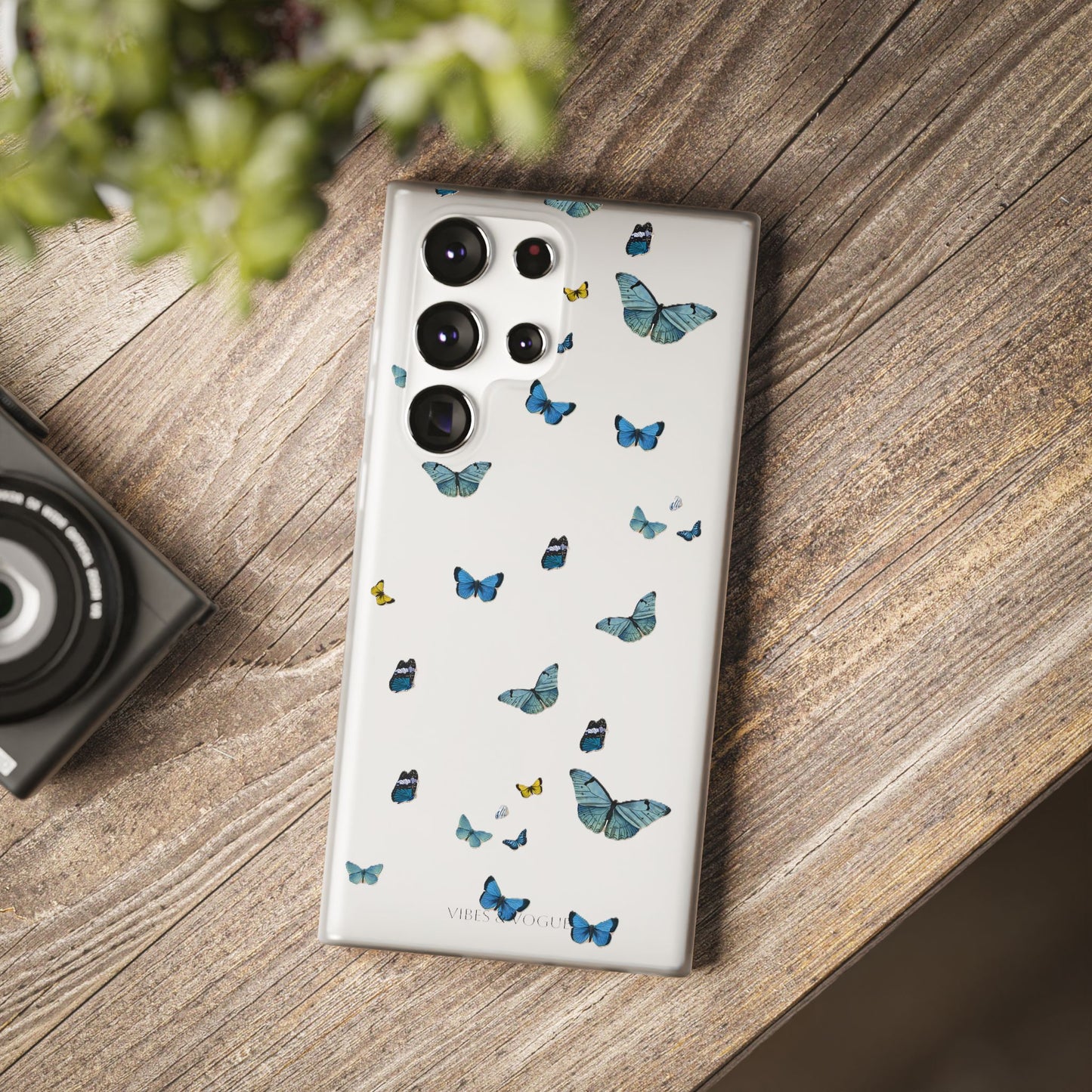 Butterfly Vibes Phone Case, Flexible Phone Cover, Elegant Phone Accessory, Gift for Nature Lovers, Spring Decor, Eco-Friendly Case