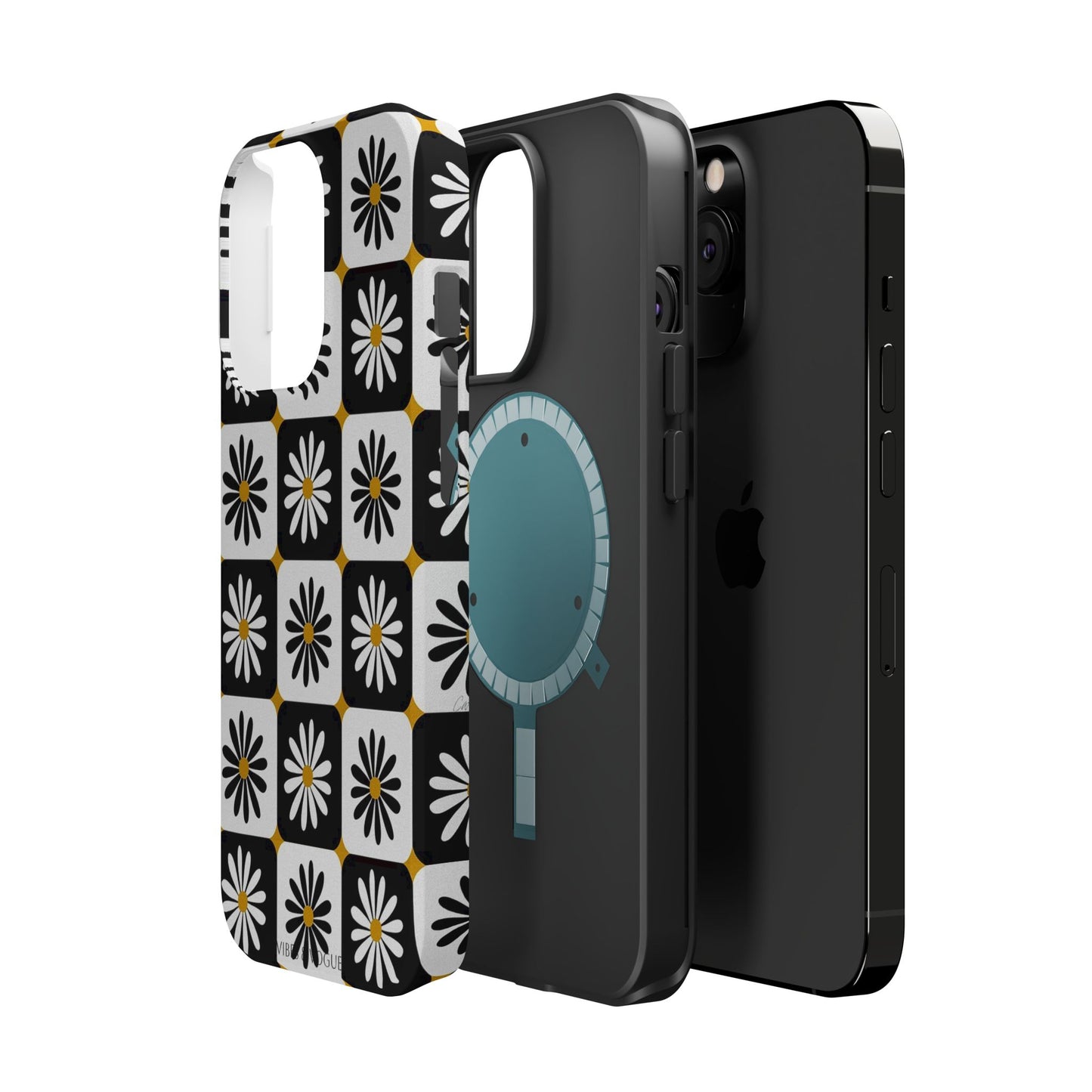Retro Daisy Magnetic Tough Case - Stylish Protection for Your Phone