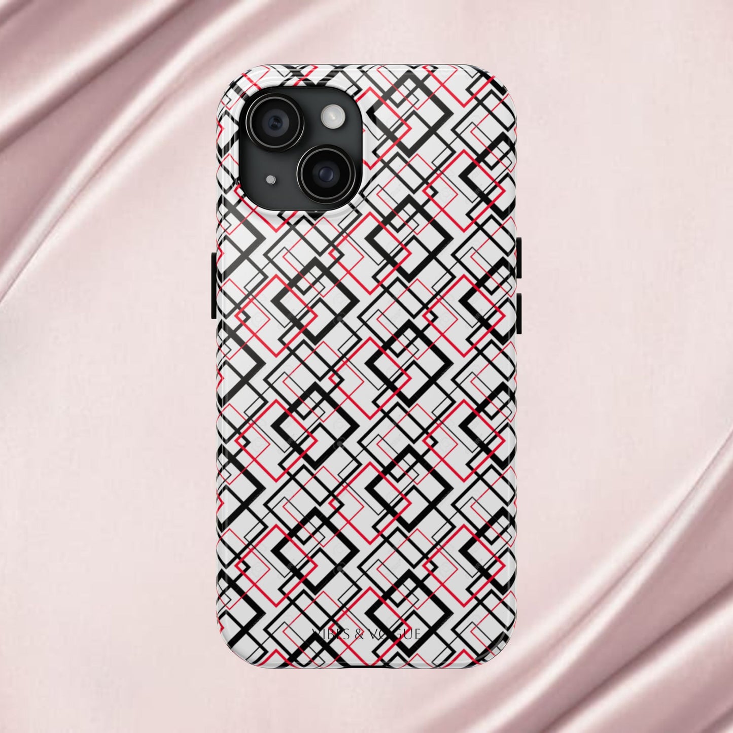 Stylish Geometric Tough Phone Case - Modern Design for Trendsetters
