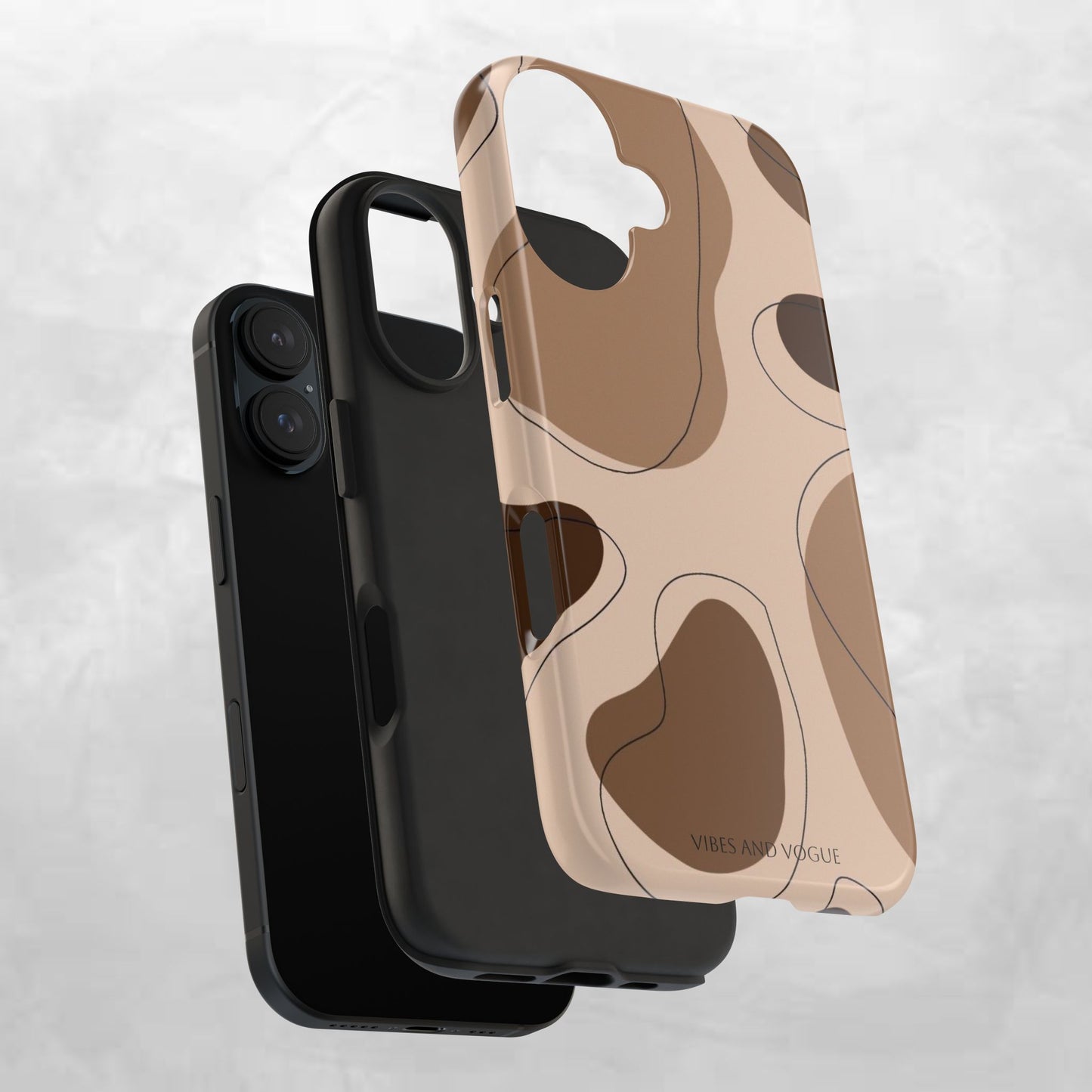 Abstract Brown Cowhide Tough Phone Case