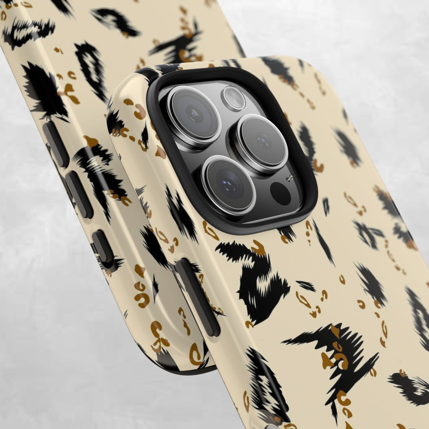 Leopard Splash Tough Phone Case — Protective Animal Print iPhone Cover