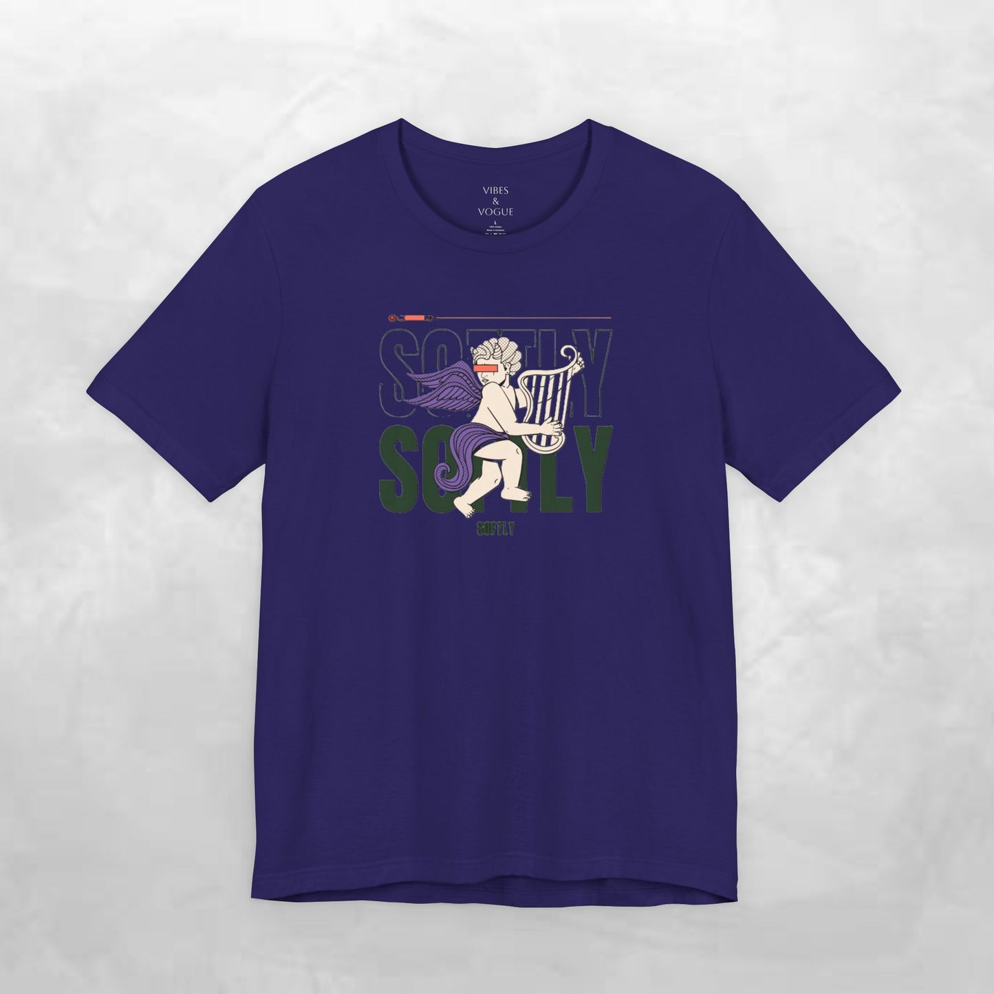 Unisex Short Sleeve Tee with Harp Design, Casual Tee, Gift for Music Lovers, Summer Wear, Concert Outfit, Friendship Tee