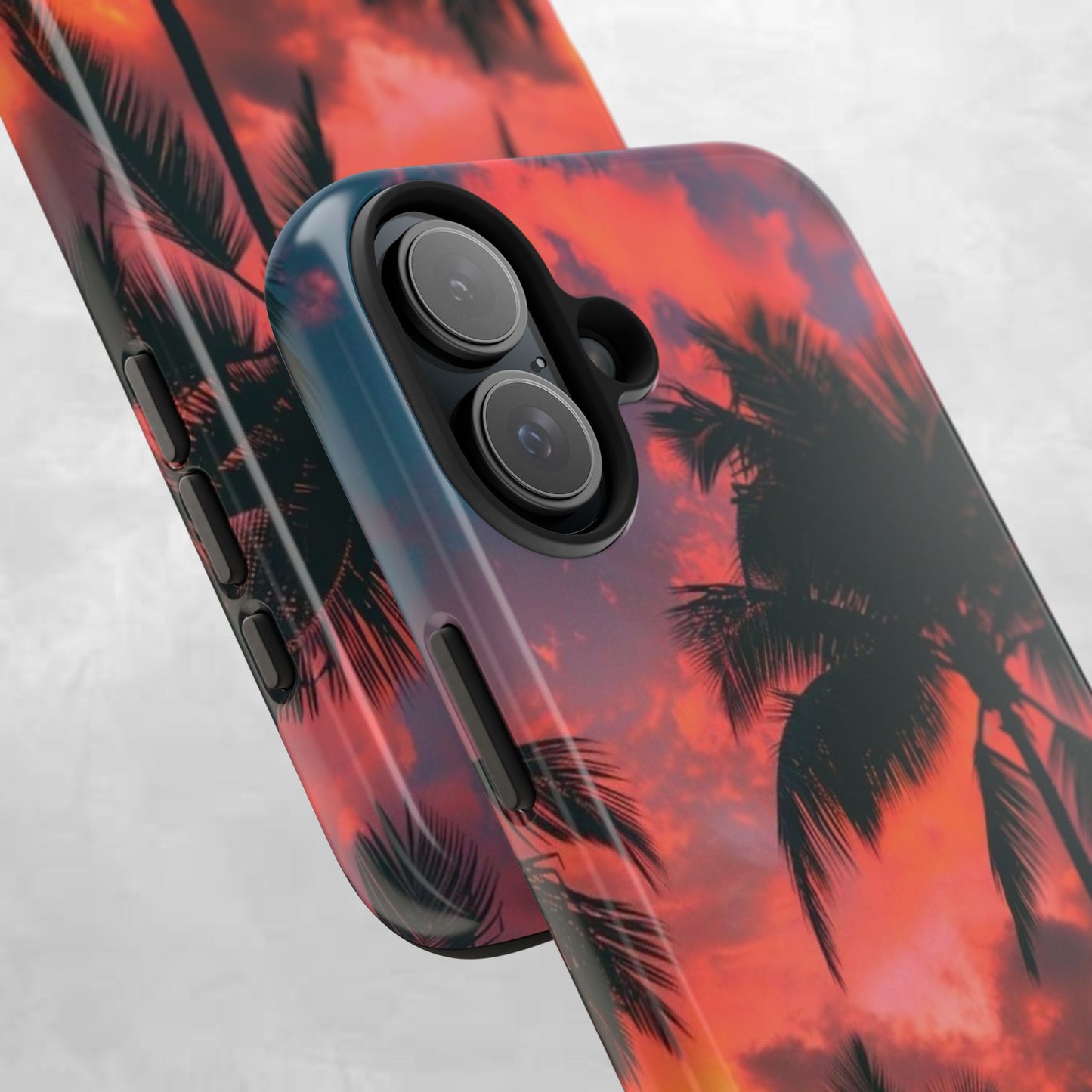 Tropical Sunset Tough Phone Case — Palm Tree Sunset Protective Phone Cover