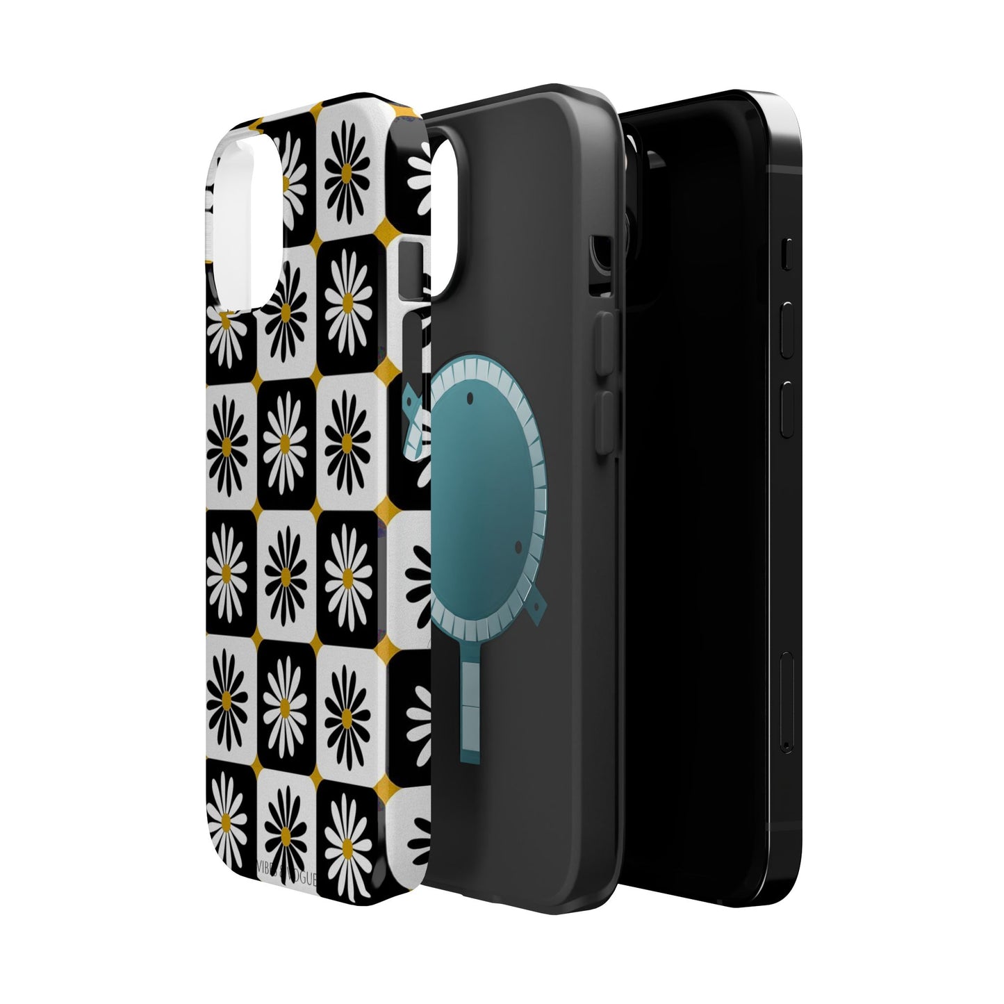 Retro Daisy Magnetic Tough Case - Stylish Protection for Your Phone