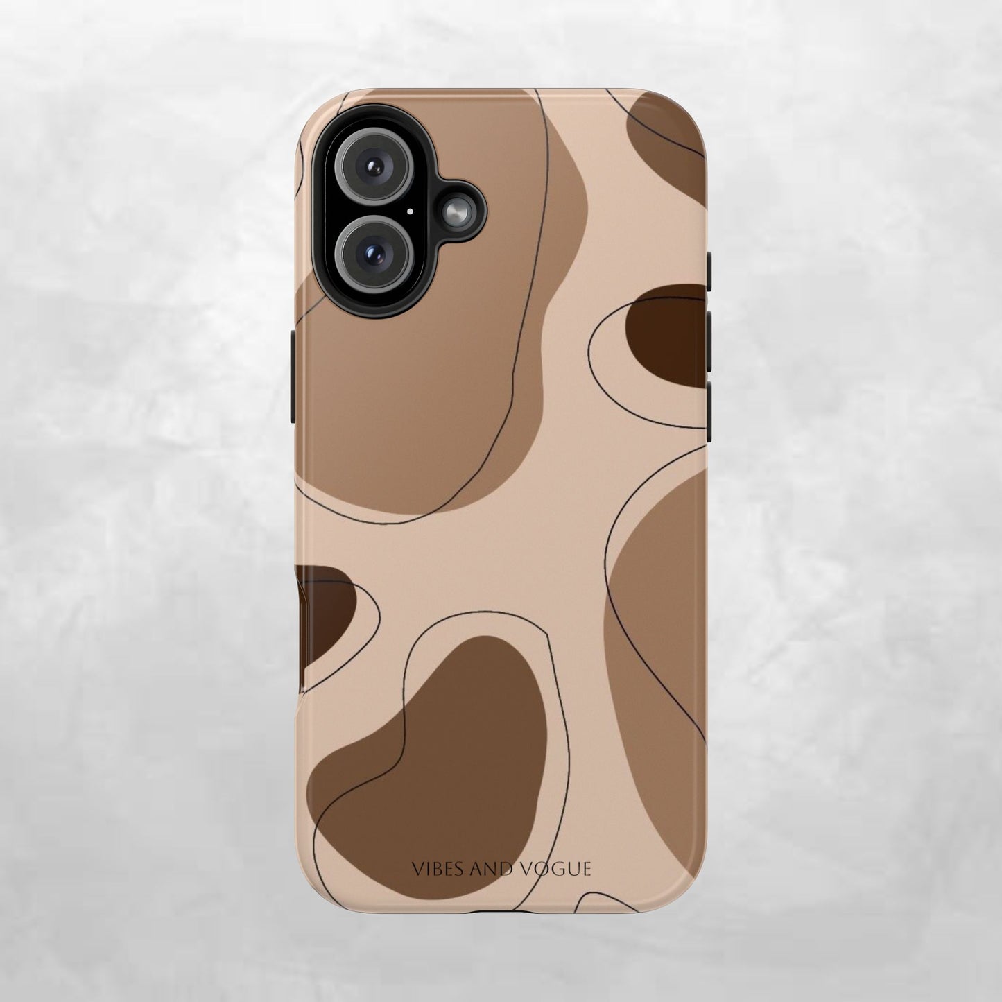 Abstract Brown Cowhide Tough Phone Case