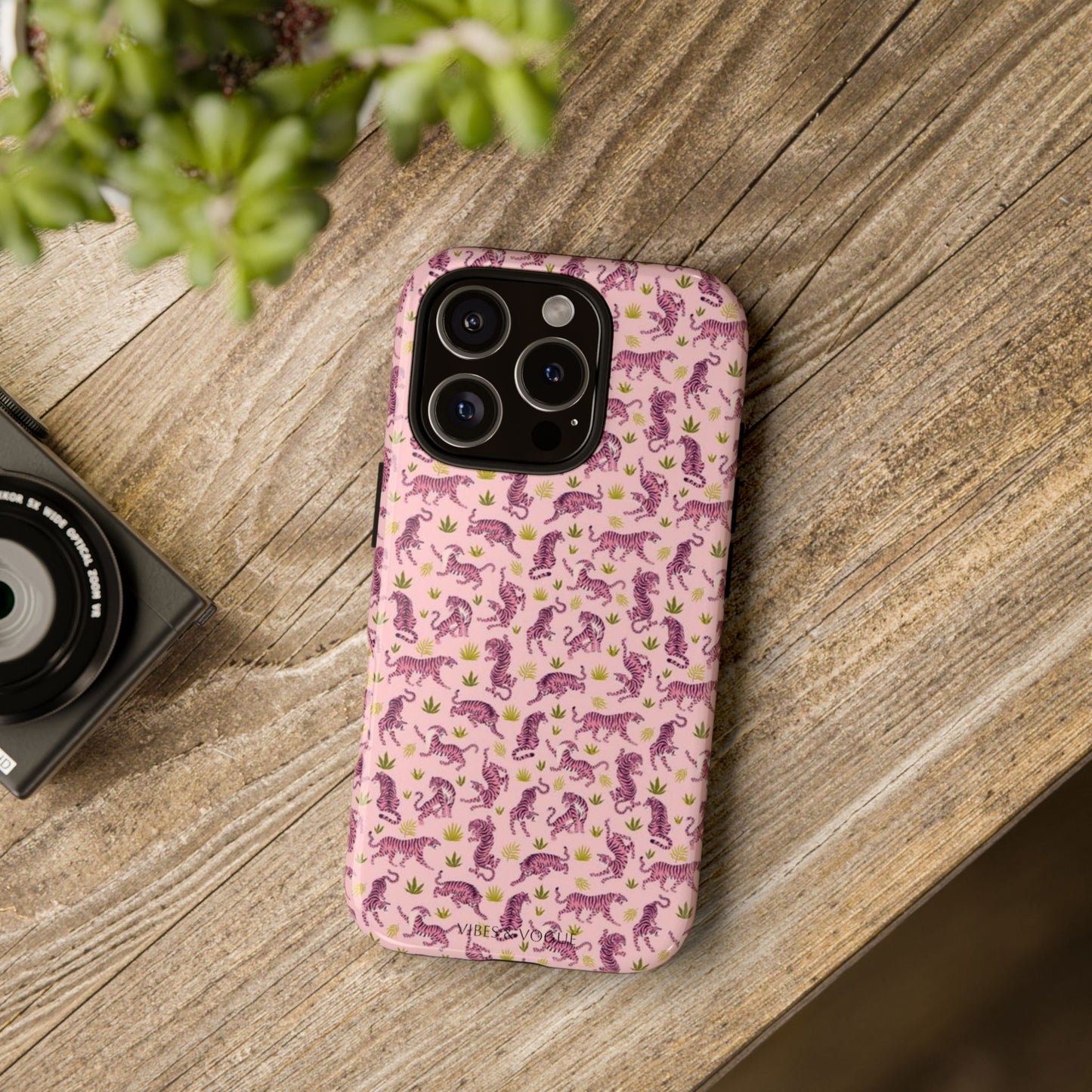Pink Tiger Pattern Phone Case - Tough Cases