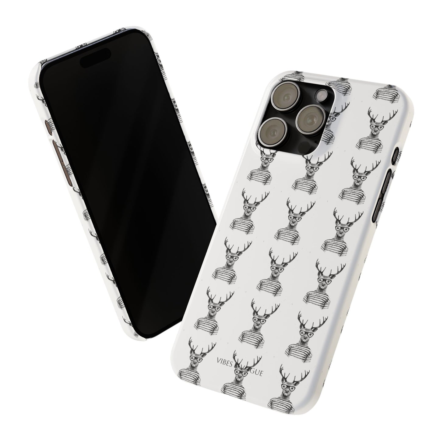 Stylish Slim Phone Case with Cool Stag Design