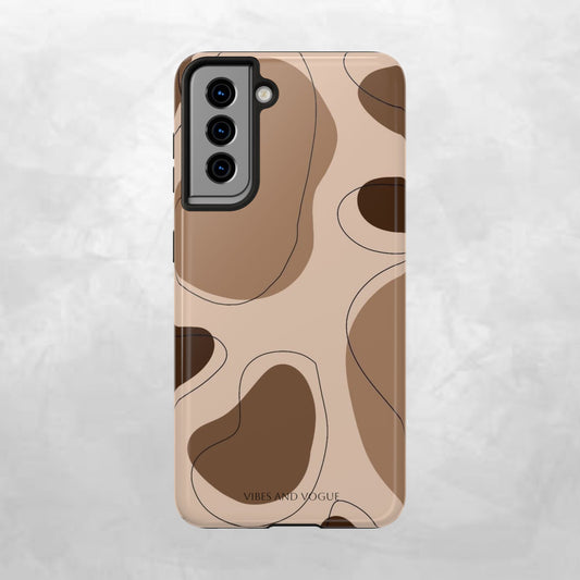 Abstract Brown Cowhide Tough Phone Case