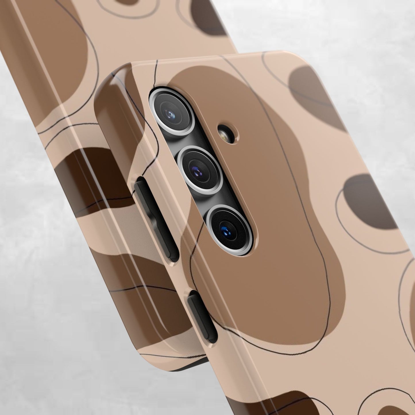 Abstract Brown Cowhide Tough Phone Case