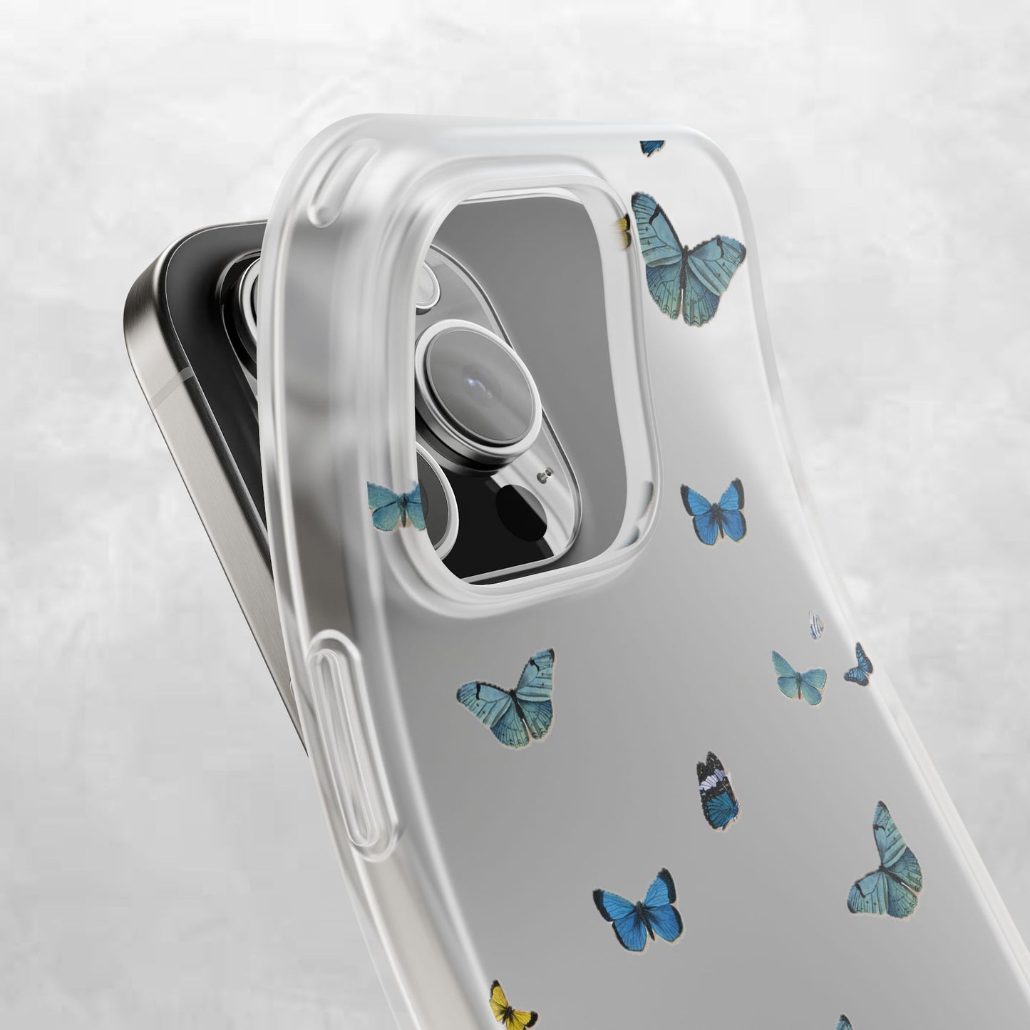 Butterfly Vibes Phone Case, Flexible Phone Cover, Elegant Phone Accessory, Gift for Nature Lovers, Spring Decor, Eco-Friendly Case