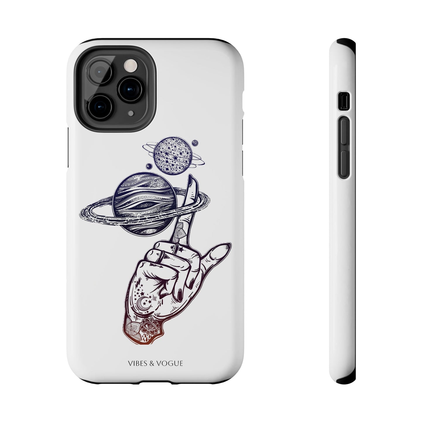 Cosmic Tattoo Phone Case, Unique Galaxy Cell Phone Cover, Gift for Astronomers, Trendy Space Phone Protector, Birthday and Holiday Gift