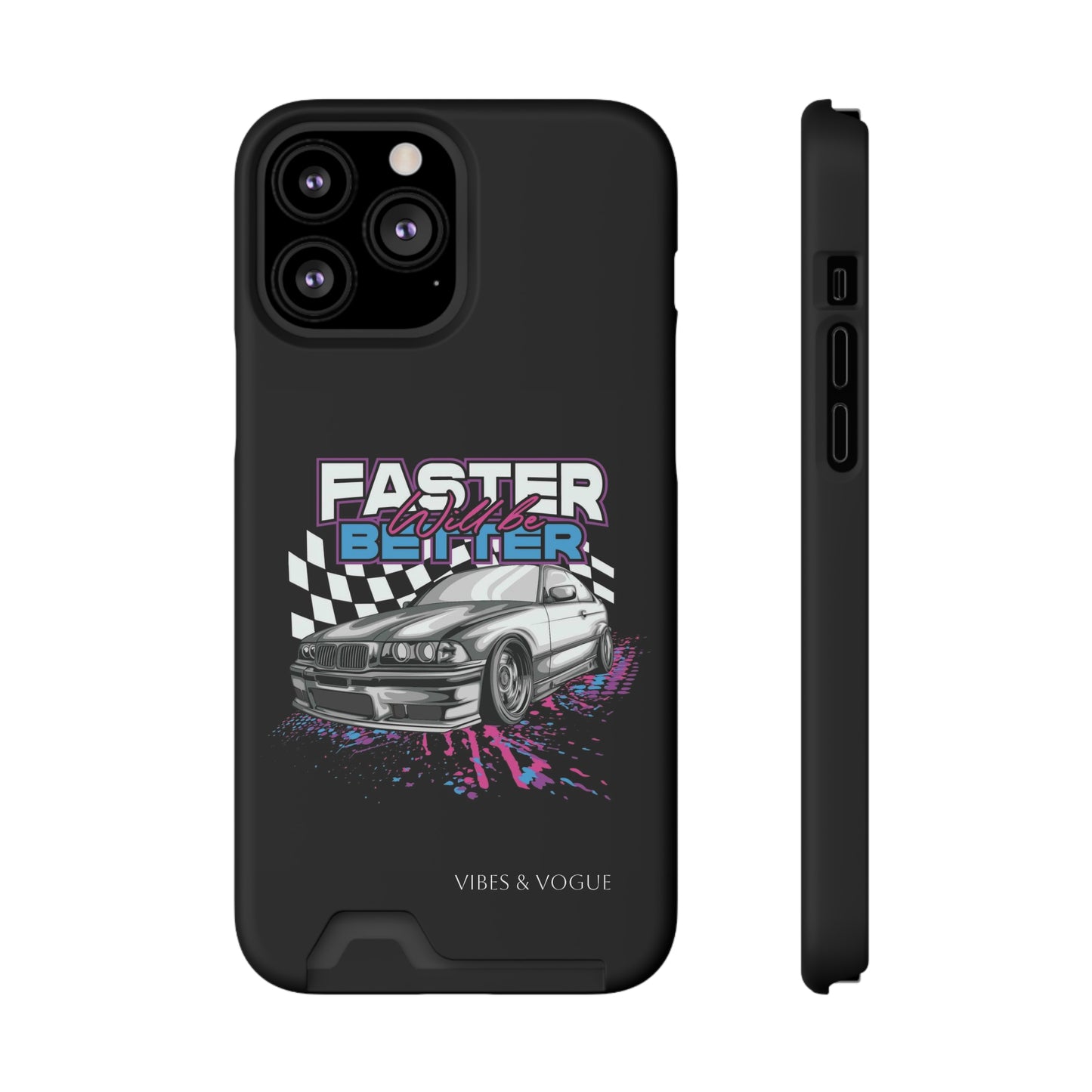 Racer Phone Case with Card Holder - Fast & Furious Motif