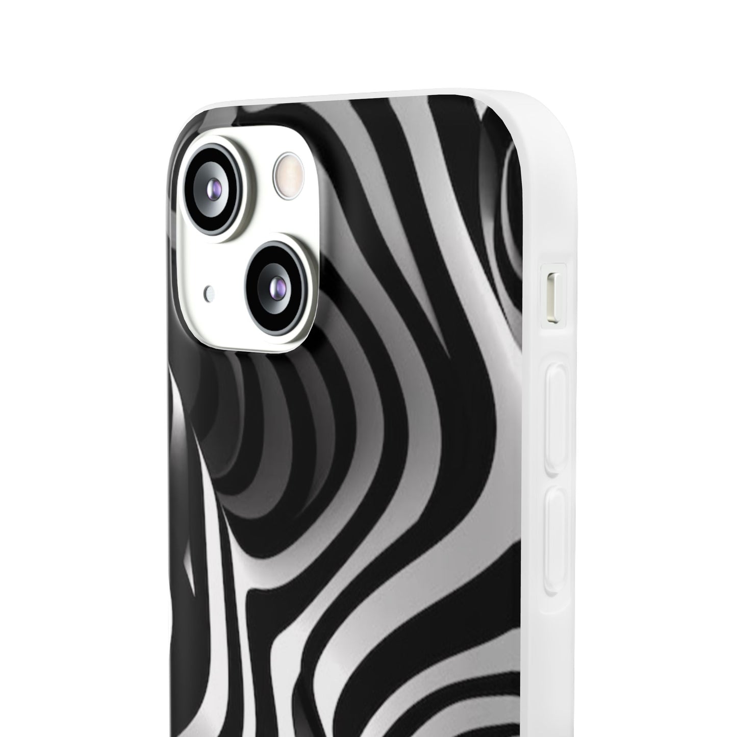 Stylish Phone Cases, Trendy Flexi Cases for iPhone, Black and White Art Case, Gifts for Him/Her, Phone Accessories, Unique Design