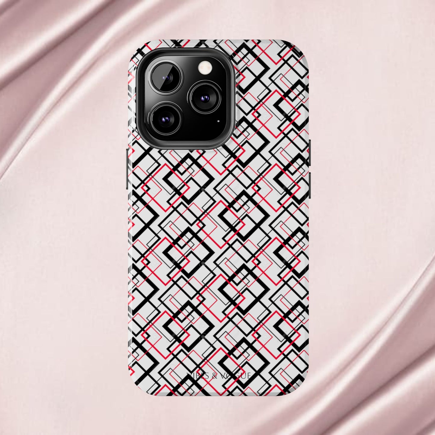 Stylish Geometric Tough Phone Case - Modern Design for Trendsetters