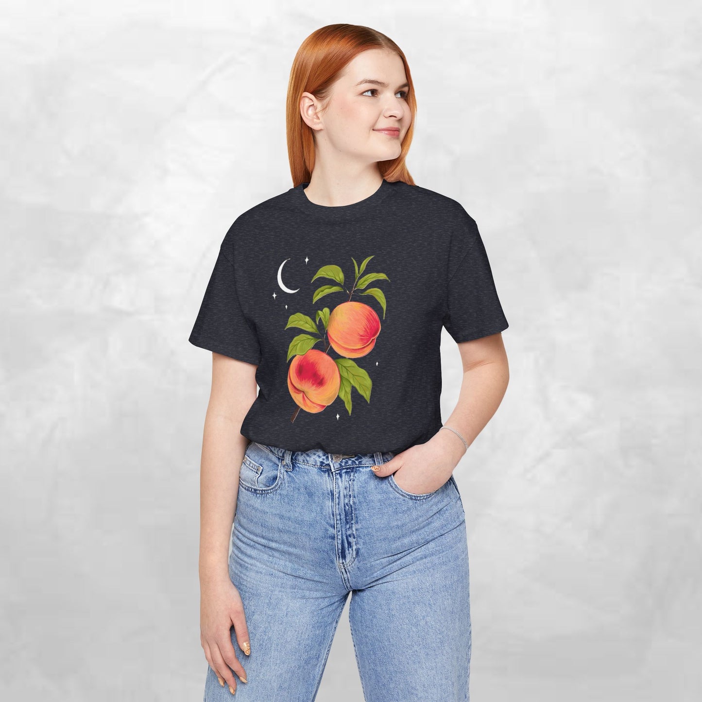 Peachy Summer Vibes Tee - Unisex Jersey Short Sleeve Shirt, Casual Wear, Gift for Her, Summer Fashion, Peach Design, Birthday Gift