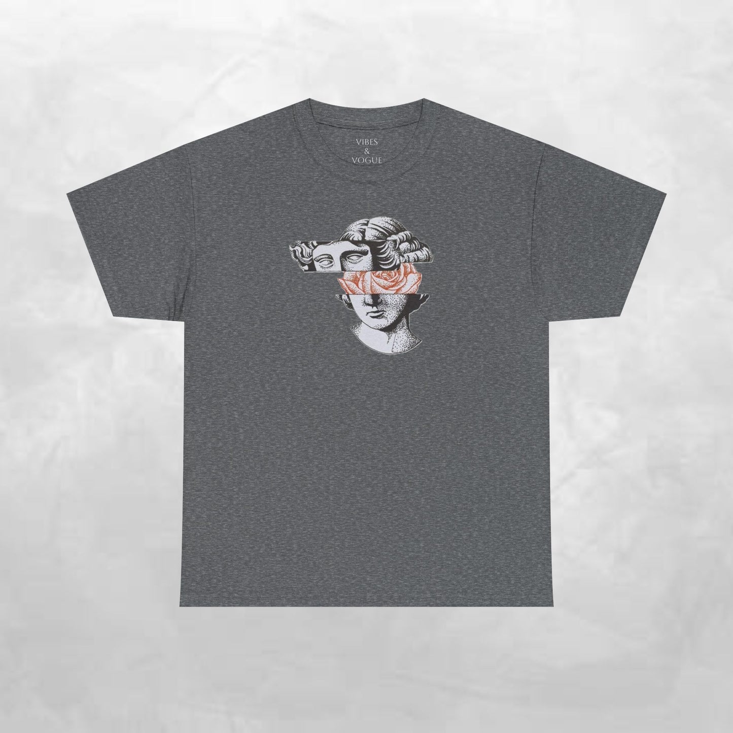 Artistic Unisex Heavy Cotton Tee – Abstract Face Design