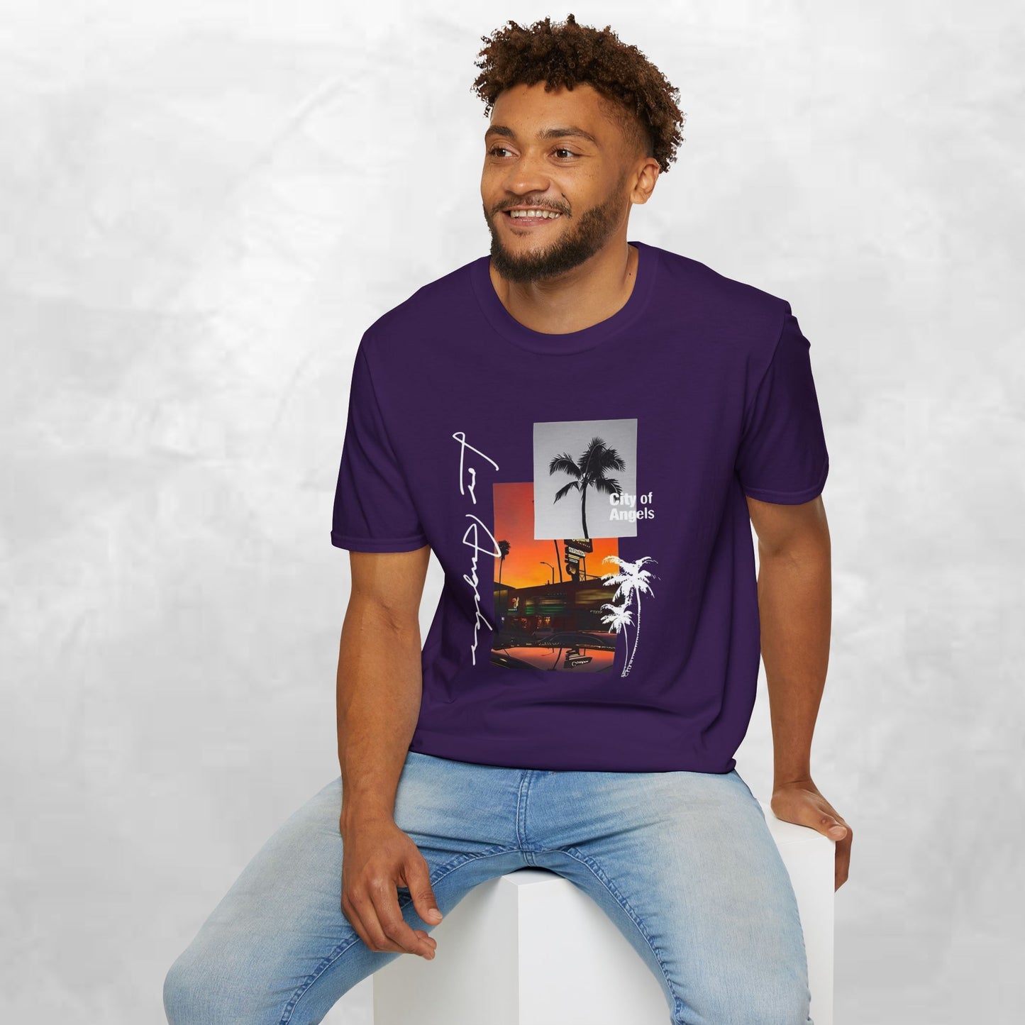 T-Shirt — Tropical Sunset Los Angeles Palm Tree Tee