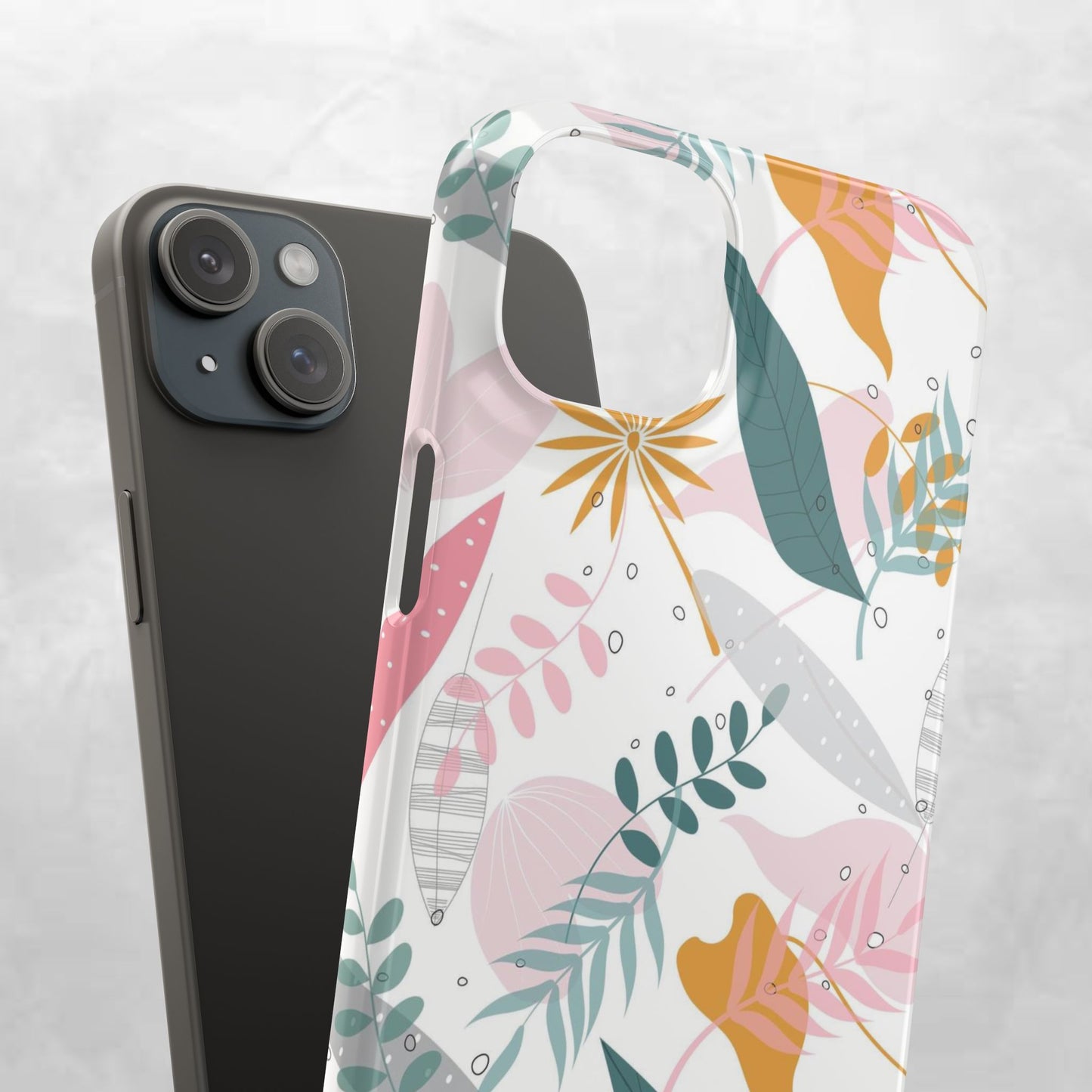 Floral Snap Case - Stylish Phone Protector with Botanical Design