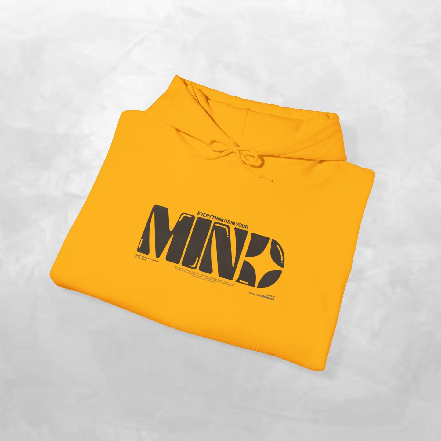 Mind Logo Hoodie — Minimalist Black Typography Pullover