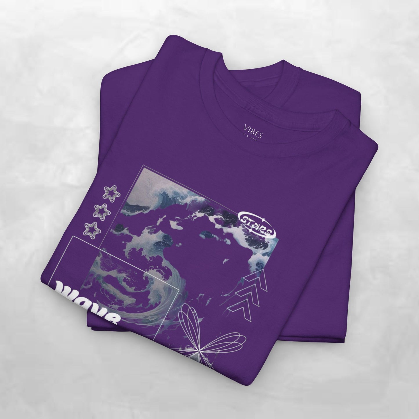 Wave Graphic Tee — Retro Surf Collage T-Shirt