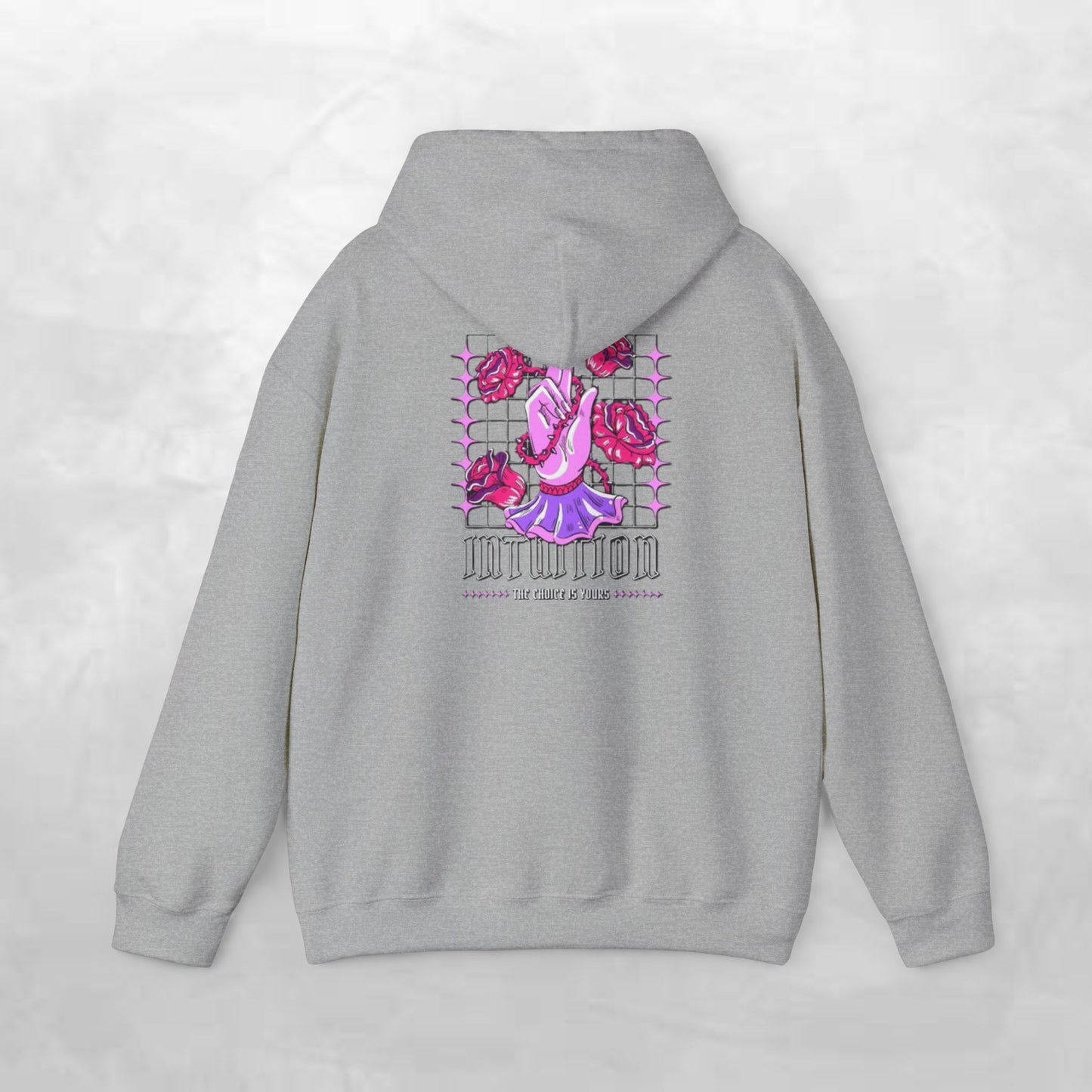 Intuitive Blooms Hoodie, Cozy Sweatshirt, Artistic Apparel, Unique Gift, Comfortable Fashion