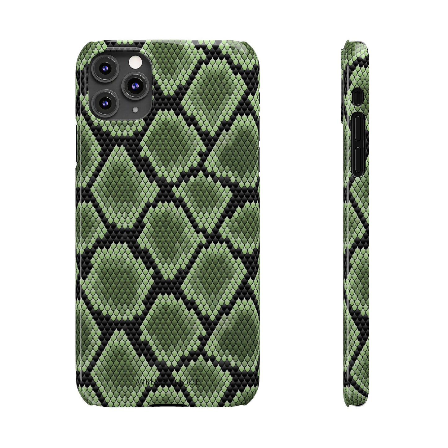 Sleek Green Snake Skin Slim Phone Case - Stylish & Protective for All Occasions