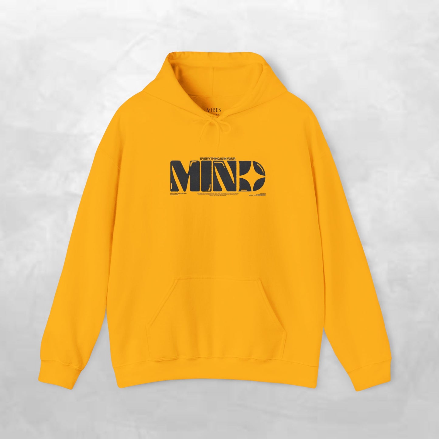 Mind Logo Hoodie — Minimalist Black Typography Pullover