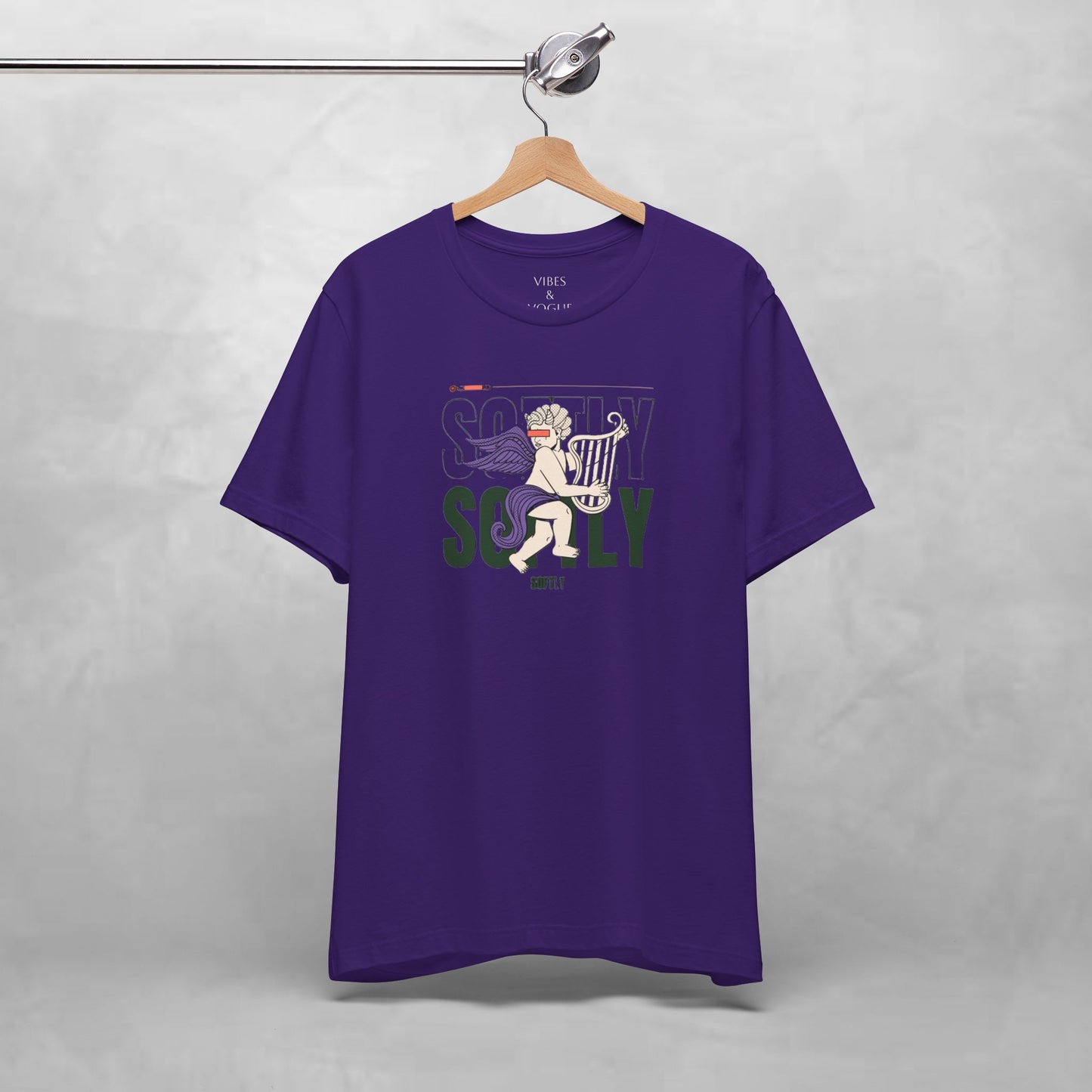 Unisex Short Sleeve Tee with Harp Design, Casual Tee, Gift for Music Lovers, Summer Wear, Concert Outfit, Friendship Tee