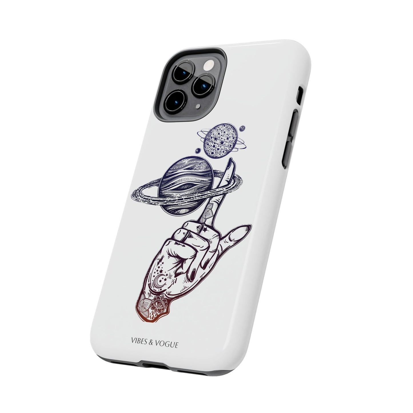Cosmic Tattoo Phone Case, Unique Galaxy Cell Phone Cover, Gift for Astronomers, Trendy Space Phone Protector, Birthday and Holiday Gift