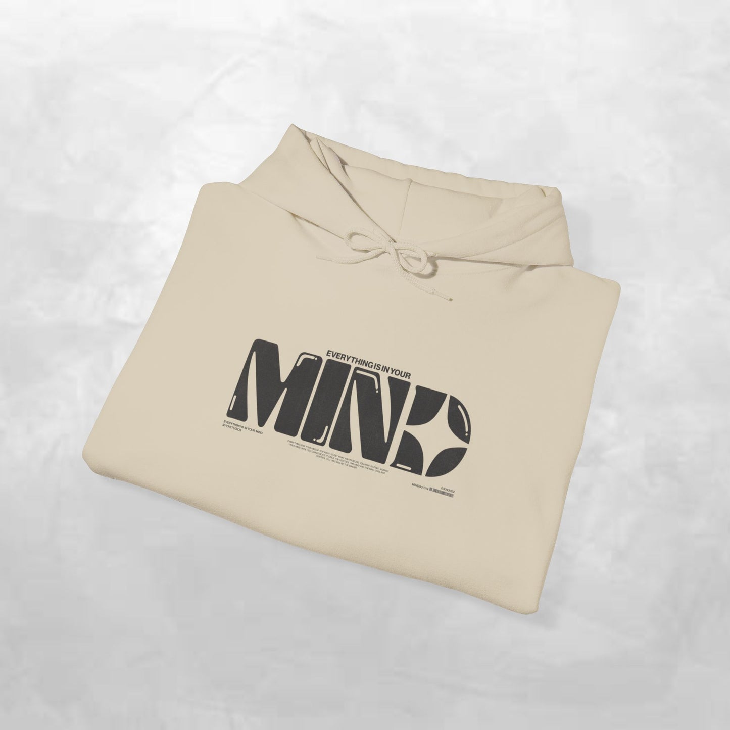 Mind Logo Hoodie — Minimalist Black Typography Pullover