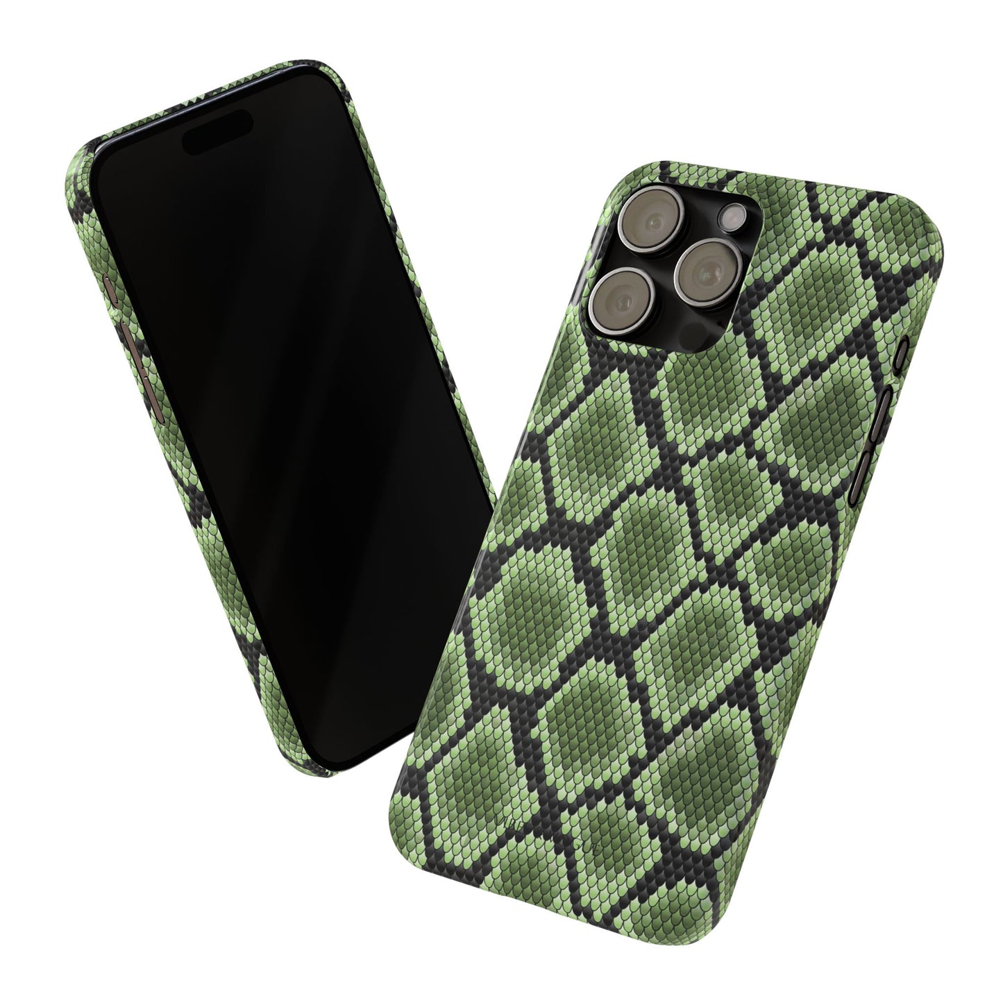 Sleek Green Snake Skin Slim Phone Case - Stylish & Protective for All Occasions